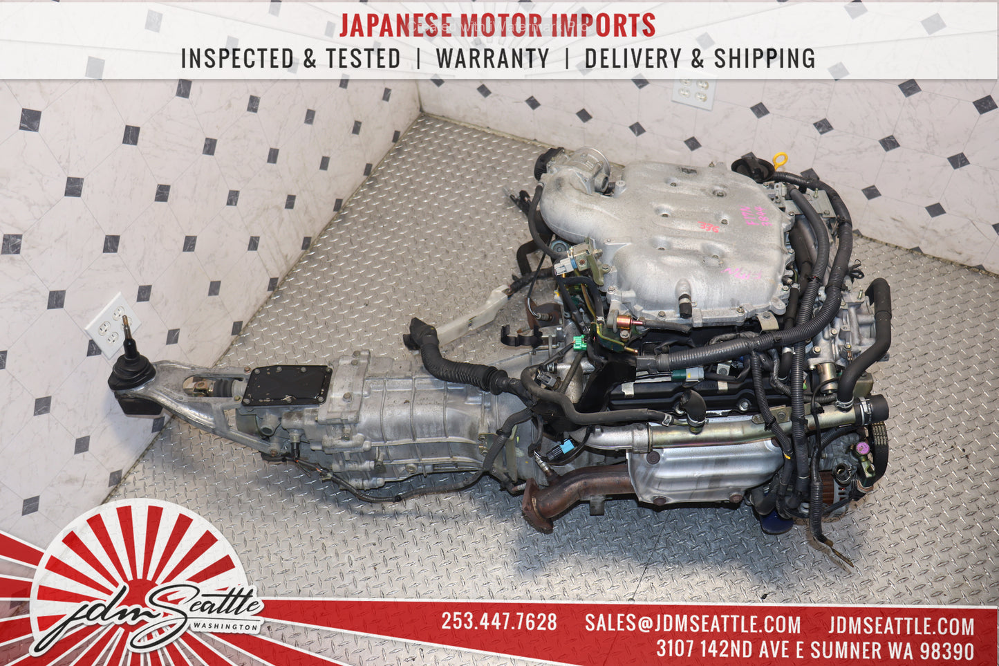 JDM VQ35DE 03 04 05 NISSAN 350Z INFINITI G35 3.5L V6 NON REVUP W/ 6 SPEED MANUAL TRANSMISSION CD07