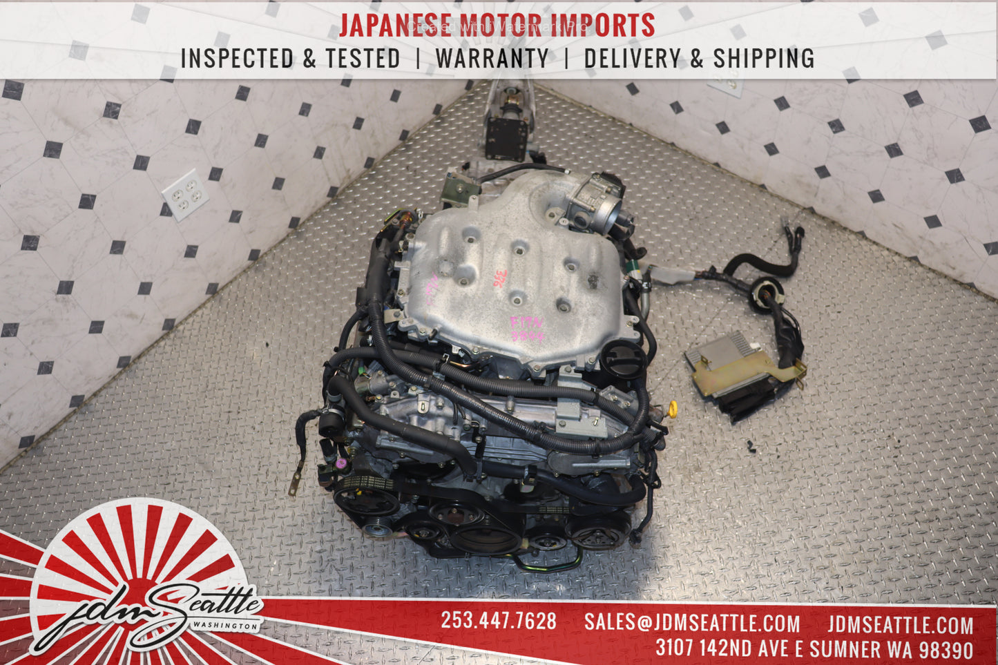 JDM VQ35DE 03 04 05 NISSAN 350Z INFINITI G35 3.5L V6 NON REVUP W/ 6 SPEED MANUAL TRANSMISSION CD07