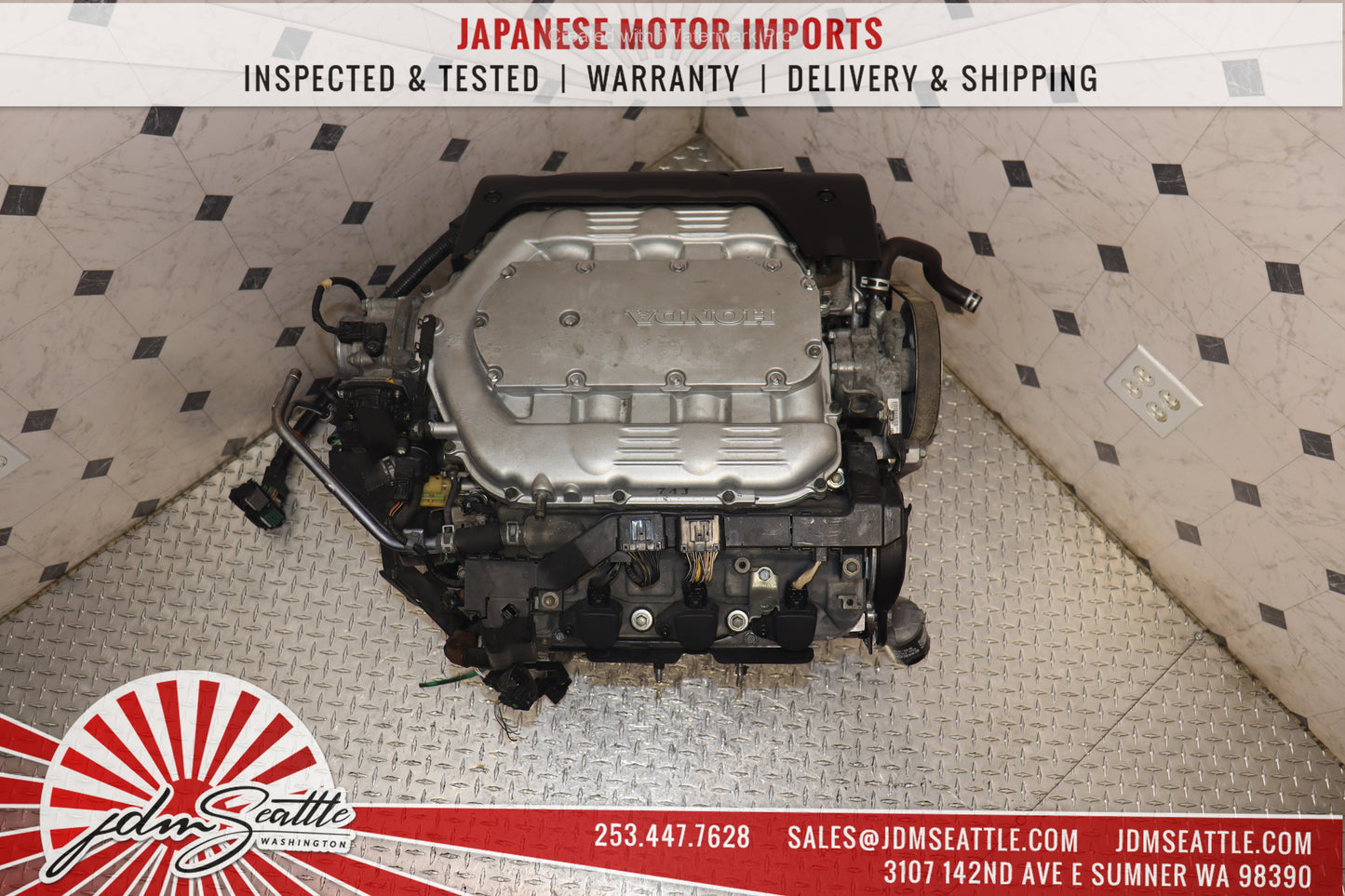 JDM J35A MOTOR 2008 - 2012 HONDA ACCORD / 2008 - 2010 ODYSSEY / 2009 - 2012 PILOT 3.5L VCM IVTEC ENGINE