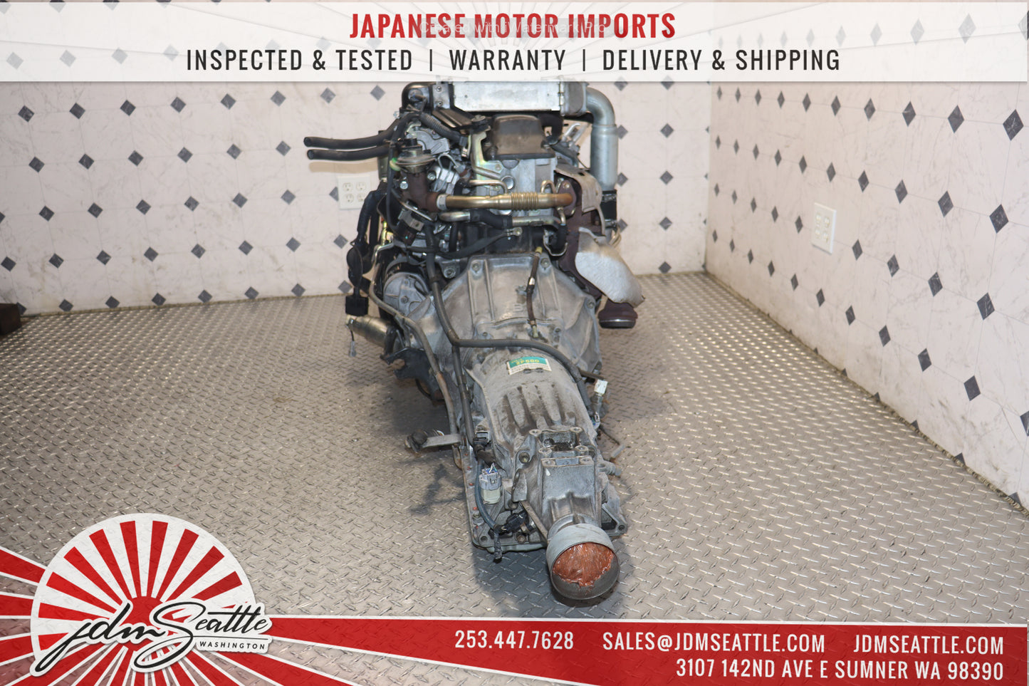 JDM 1KZ-TE MOTOR HILUX SURF 4RUNNER 3.0L TURBO DIESEL ENGINE W/ RWD TRANSMISSION