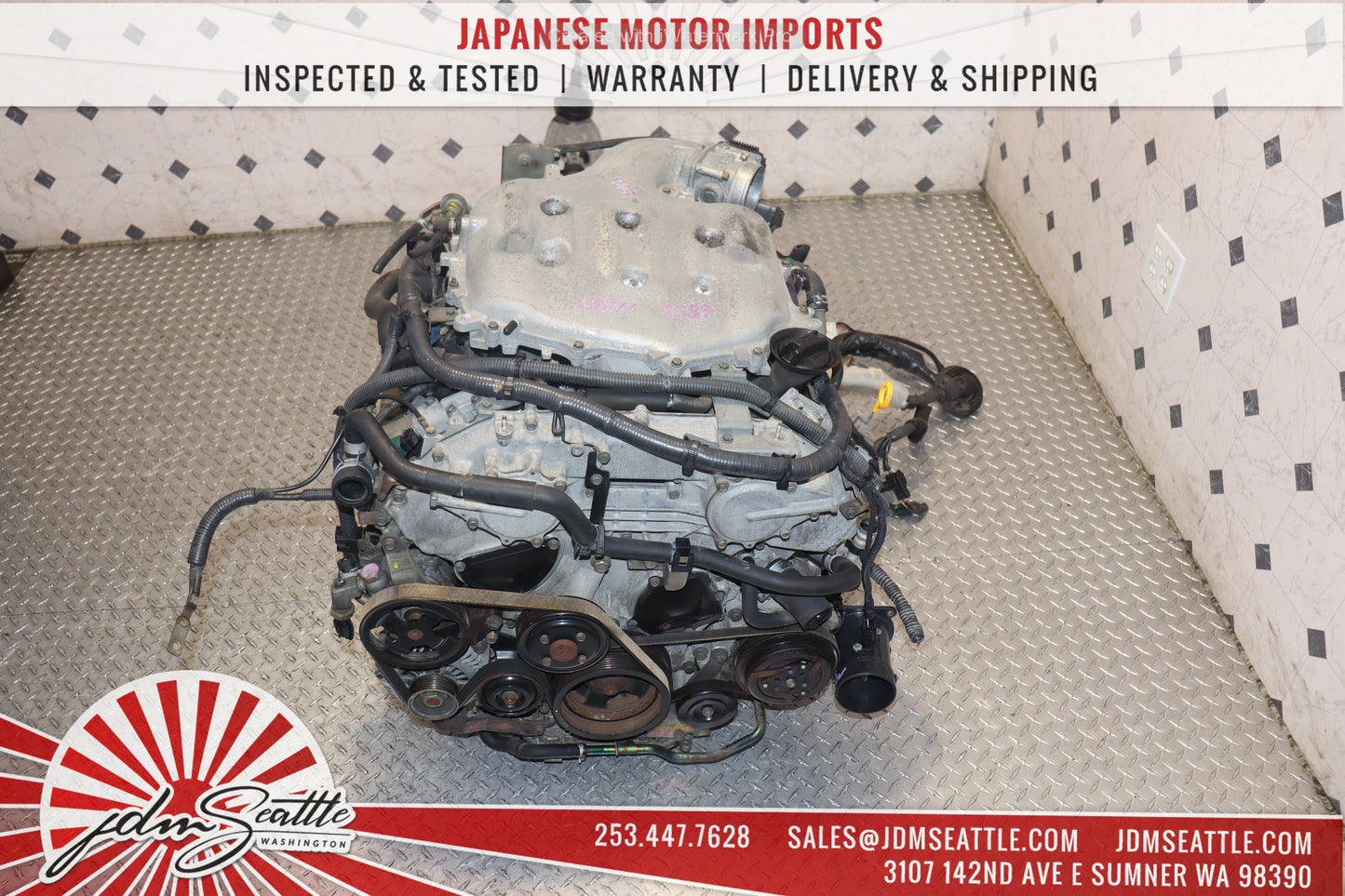 JDM VQ35DE 2003 - 2005 INFINITI G35 NISSAN 350Z 3.5L V6 ENGINE W/ 6 SPEED MANUAL TRANSMISSION CD01