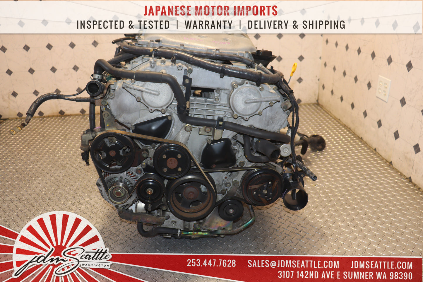 JDM VQ35DE 2003 - 2005 INFINITI G35 NISSAN 350Z 3.5L V6 ENGINE W/ 6 SPEED MANUAL TRANSMISSION CD01