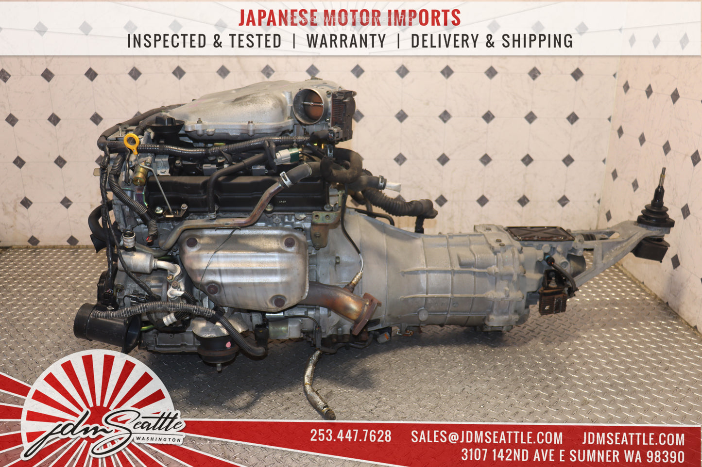 JDM VQ35DE 2003 - 2005 INFINITI G35 NISSAN 350Z 3.5L V6 ENGINE W/ 6 SPEED MANUAL TRANSMISSION CD01