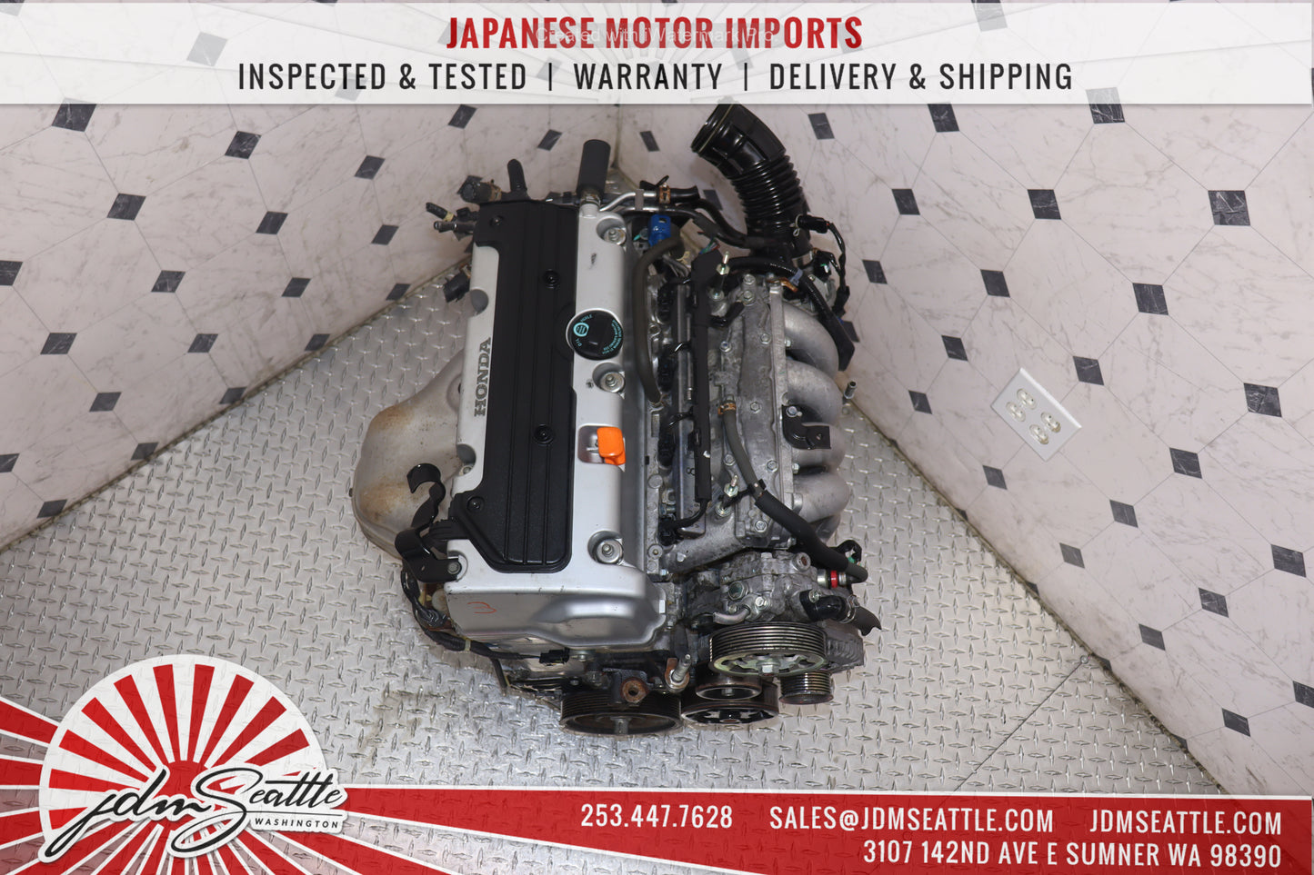 JDM K24A RBB-3 MOTOR 2004- 2008 ACURA TSX 2.4L DOHC IVTEC HIGH COMP 3-LOBE ENGINE