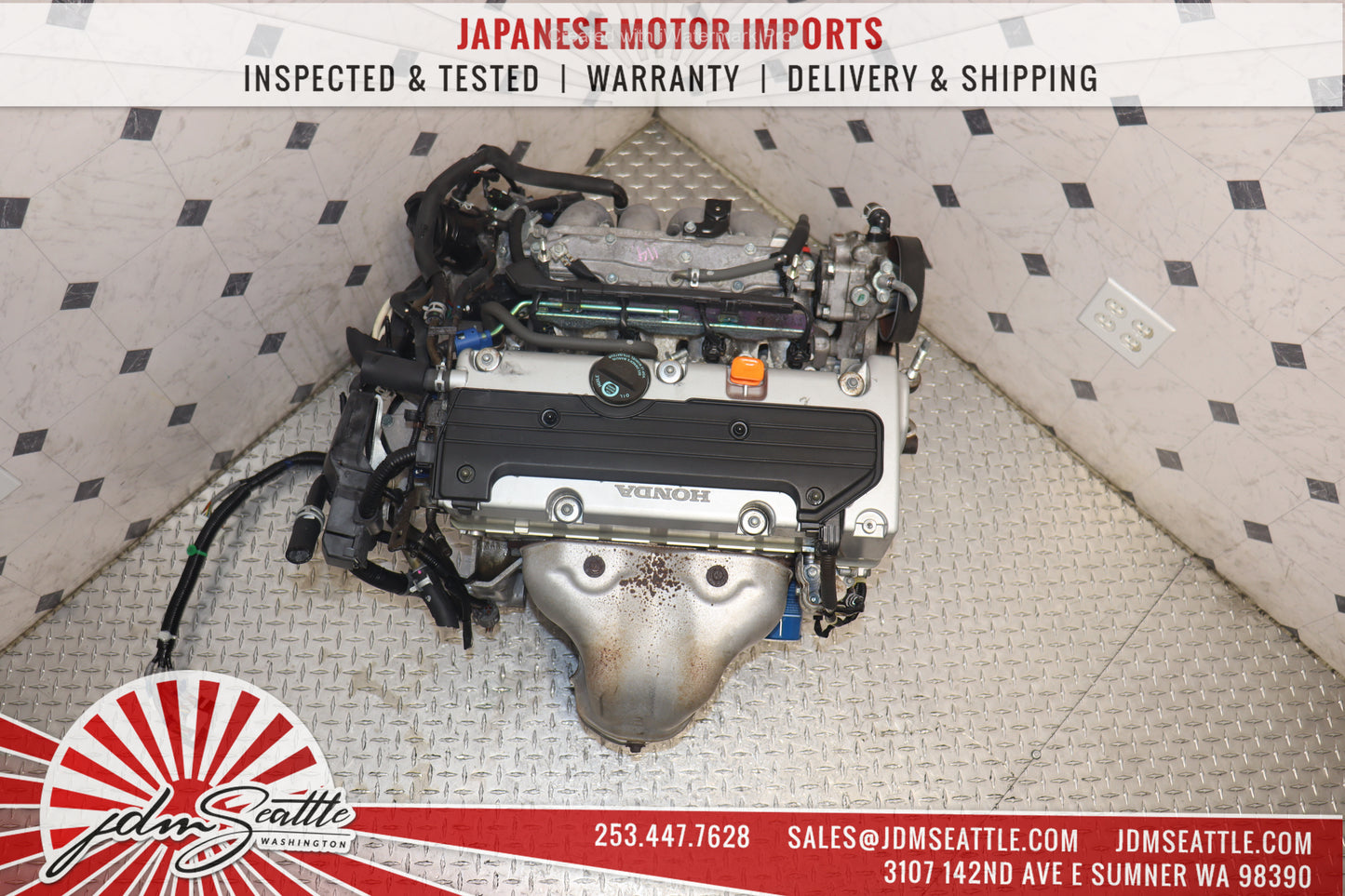 JDM K24A RBB-2 HIGH COMP 2.4L MOTOR 3-LOBE HONDA 04-08 ACURA TSX ENGINE