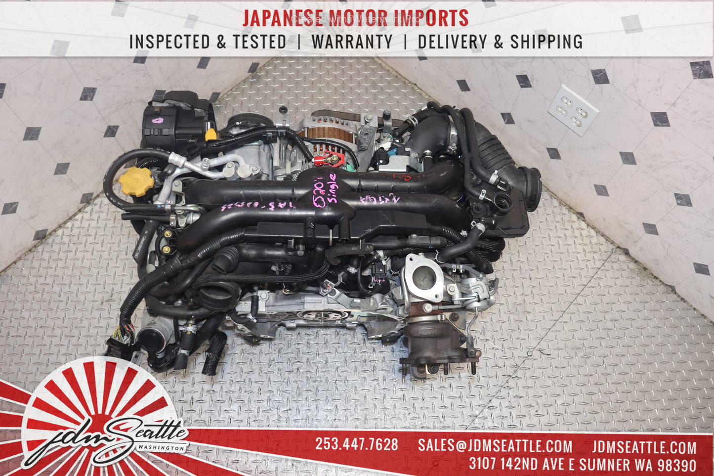 JDM EJ205 SUBARU IMPREZA WRX 2008 - 2014 TURBO 2.0L SINGLE AVCS ENGINE REPLACEMENT FOR EJ255