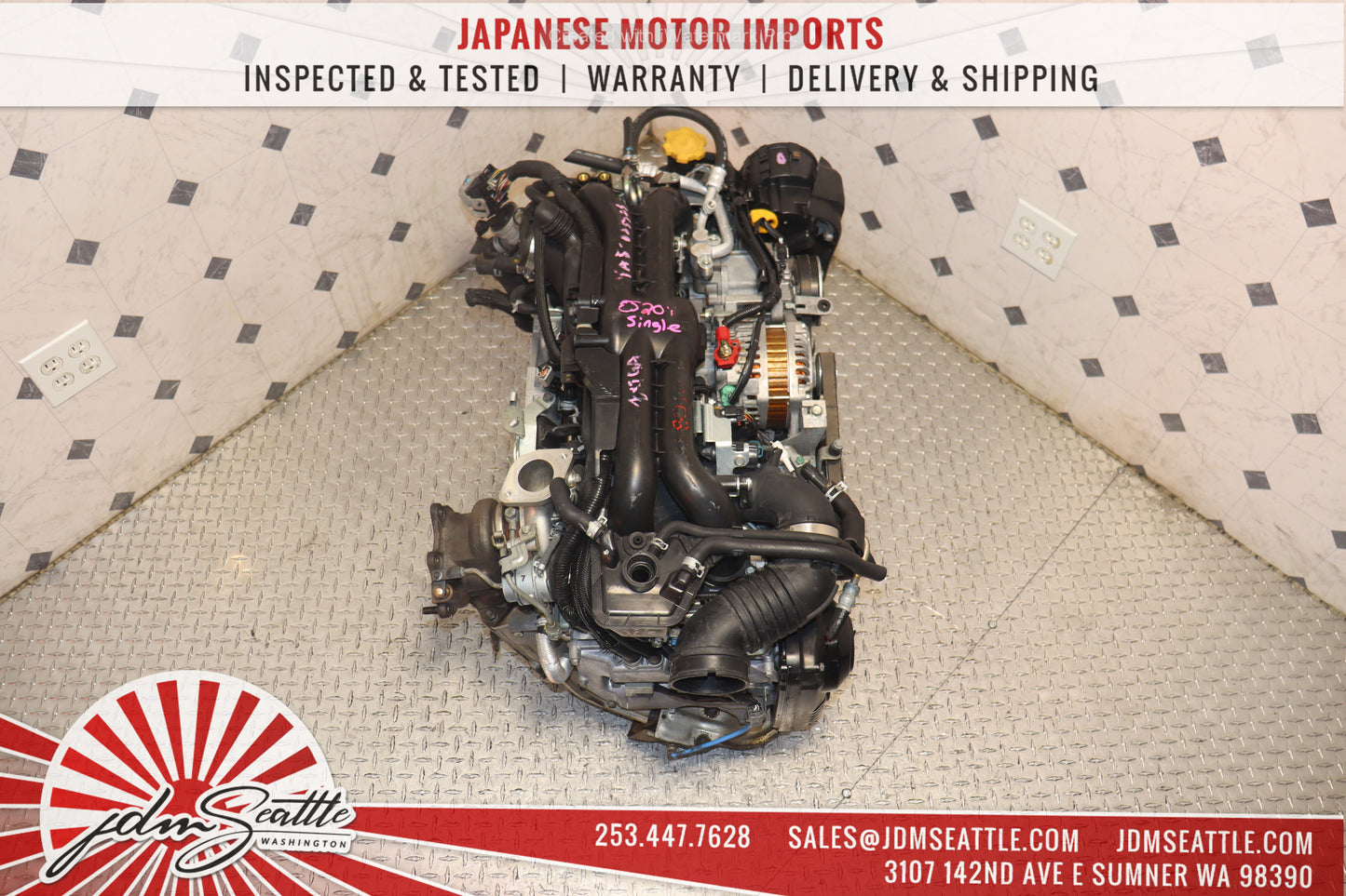 JDM EJ205 SUBARU IMPREZA WRX 2008 - 2014 TURBO 2.0L SINGLE AVCS ENGINE REPLACEMENT FOR EJ255