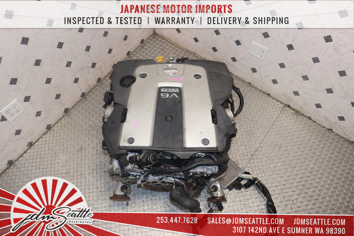 JDM VQ37HR ENGINE 09-13 NISSAN 370Z, 09-17 INFINITI G37, 11-13 M37 VVEL VQ37 3.7L HIGH REV MOTOR