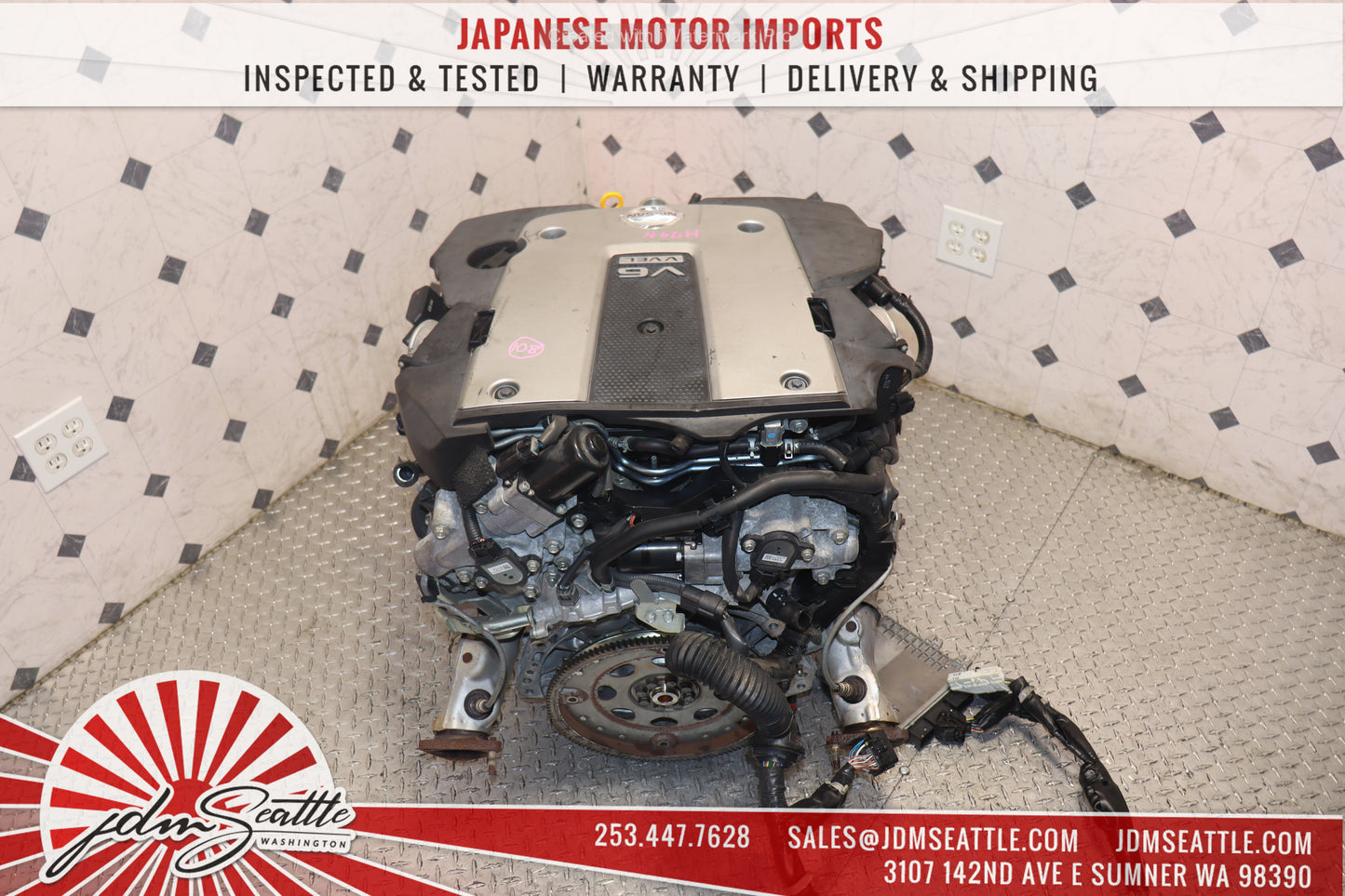 JDM VQ37HR ENGINE 09-13 NISSAN 370Z, 09-17 INFINITI G37, 11-13 M37 VVEL VQ37 3.7L HIGH REV MOTOR