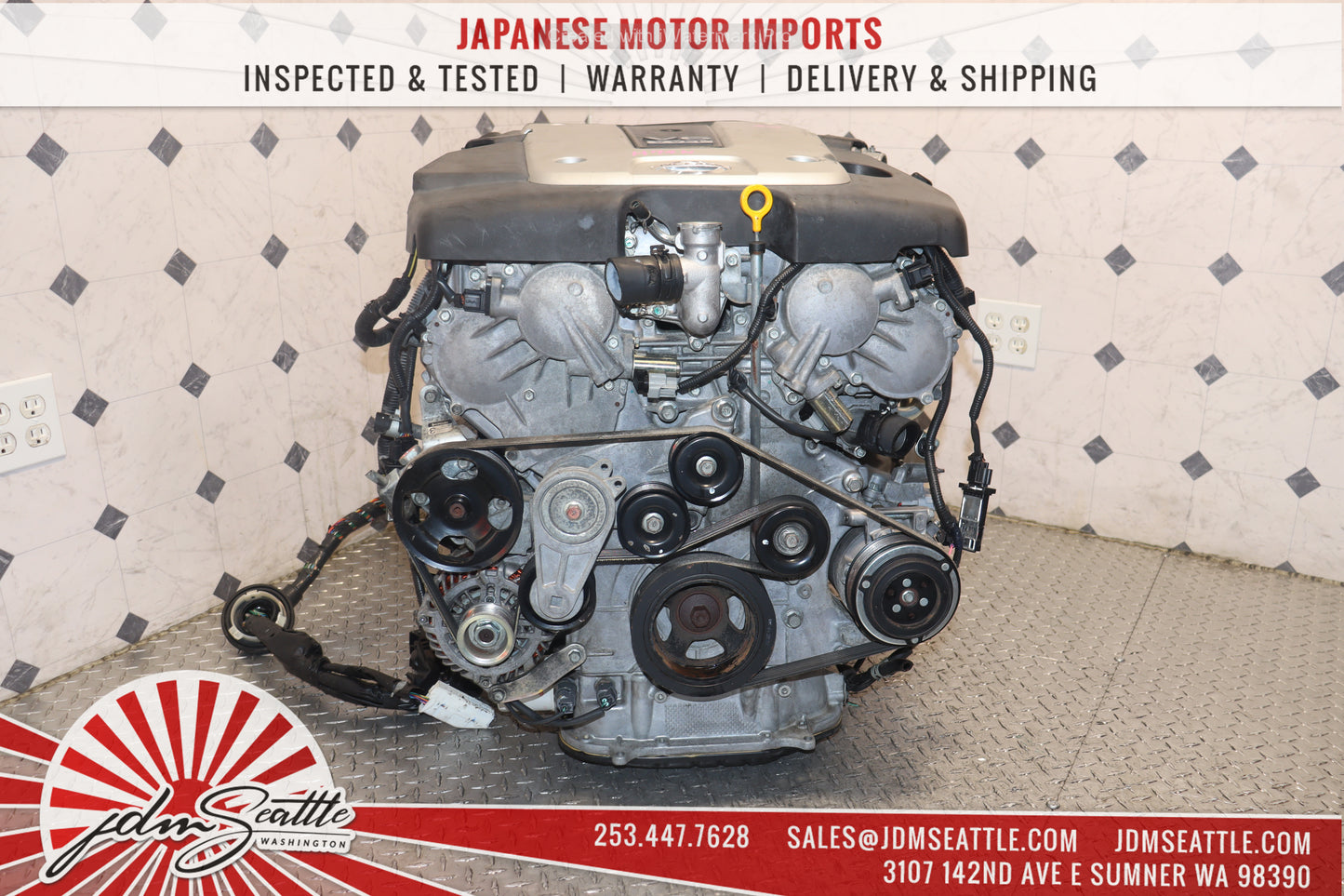 JDM VQ37HR ENGINE 09-13 NISSAN 370Z, 09-17 INFINITI G37, 11-13 M37 VVEL VQ37 3.7L HIGH REV MOTOR