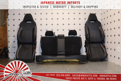 JDM 2008-2014 SUBARU WRX STI FRONT & REAR SEAT SET OEM VERSION 10 STI SEDAN SEATS