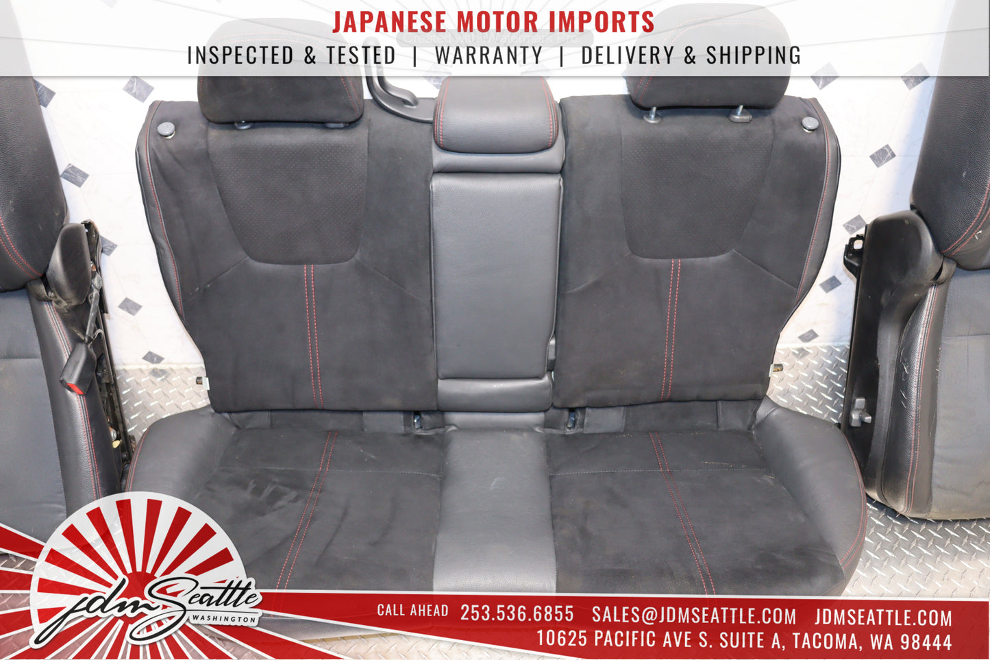 JDM 2008-2014 SUBARU WRX STI FRONT & REAR SEAT SET OEM VERSION 10 STI SEDAN SEATS