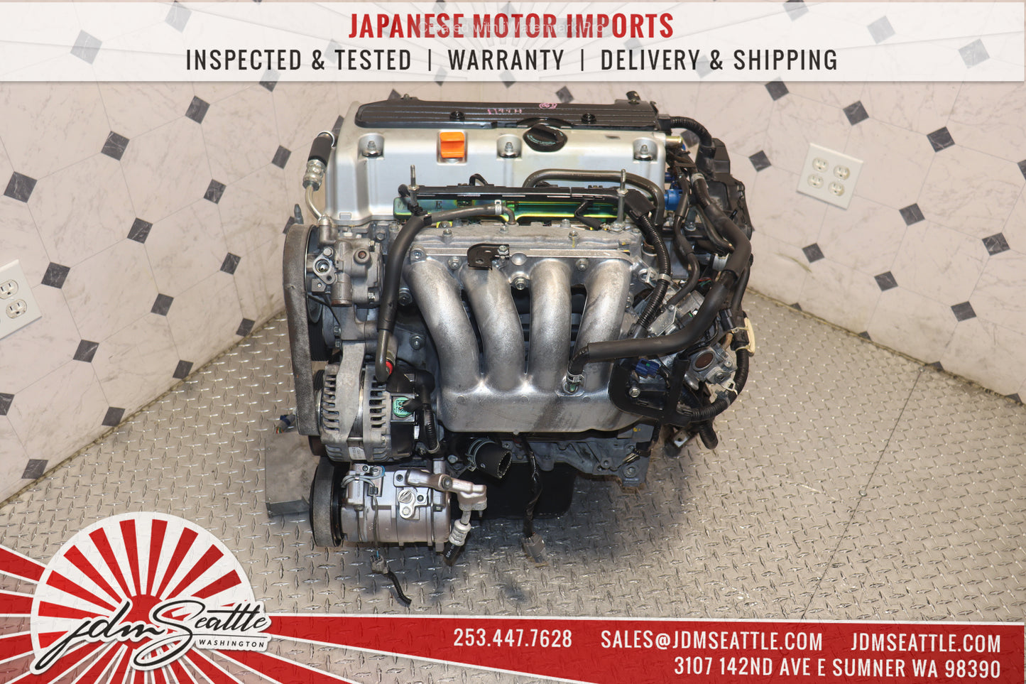 JDM K24A RBB-3 MOTOR 2004- 2008 ACURA TSX 2.4L DOHC IVTEC HIGH COMP 3-LOBE ENGINE