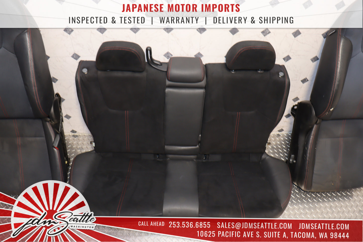 JDM 2008-2014 SUBARU WRX STI FRONT & REAR SEAT SET OEM VERSION 10 STI SEDAN SEATS