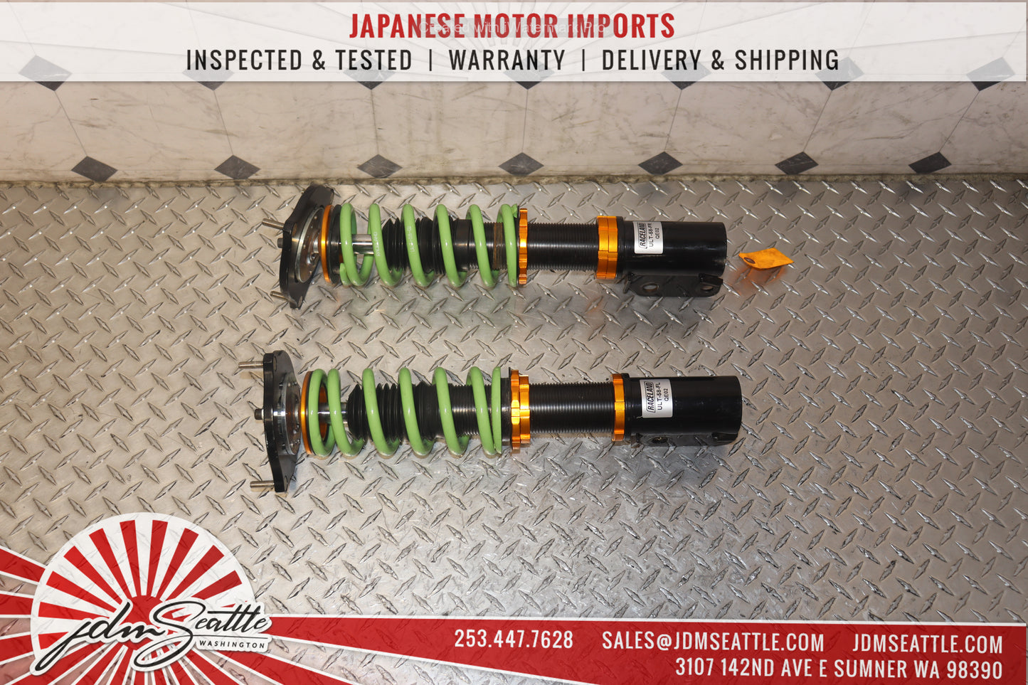 JDM 2002 - 2007 SUBARU IMPREZA WRX GD RACELAND ULTIMO COILOVERS FRONT PAIR