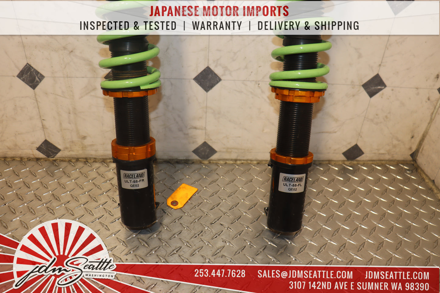 JDM 2002 - 2007 SUBARU IMPREZA WRX GD RACELAND ULTIMO COILOVERS FRONT PAIR