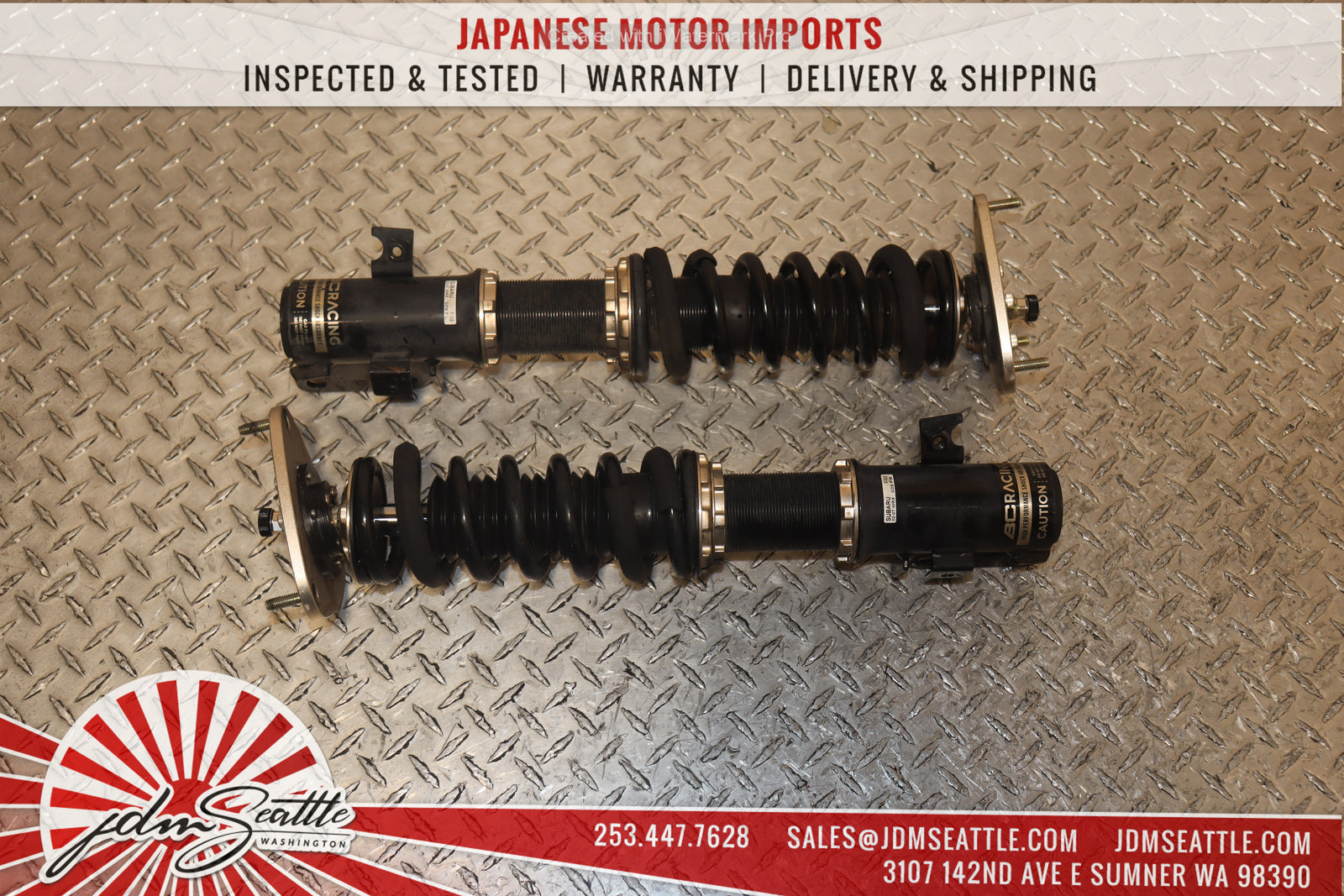 JDM 2002 - 2007 SUBARU IMPREZA WRX STI GDB BC RACING COILOVERS FRONT PAIR