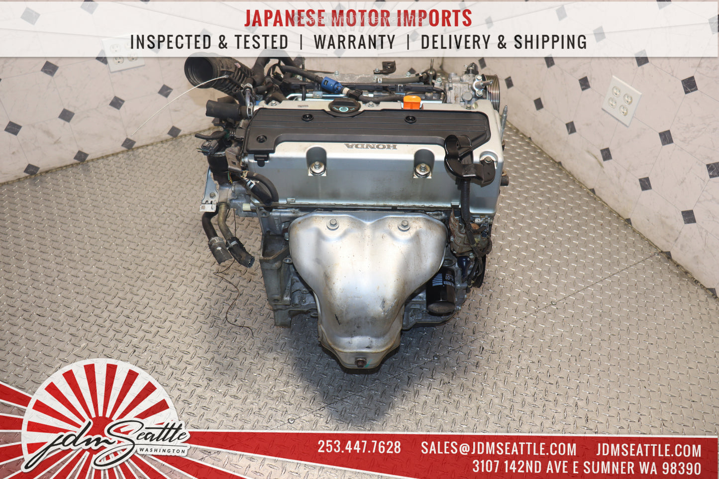 JDM K24A ENGINE 2003 - 2007 HONDA ACCORD ELEMENT VTEC 2.4L 4CYL K24 MOTOR RAA