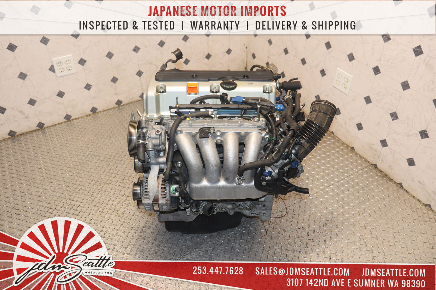 JDM K24A ENGINE 2003 - 2007 HONDA ACCORD ELEMENT VTEC 2.4L 4CYL K24 MOTOR RAA