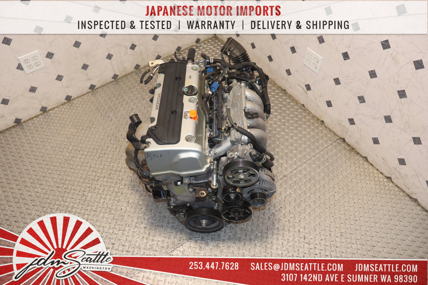 JDM K24A ENGINE 2003 - 2007 HONDA ACCORD ELEMENT VTEC 2.4L 4CYL K24 MOTOR RAA