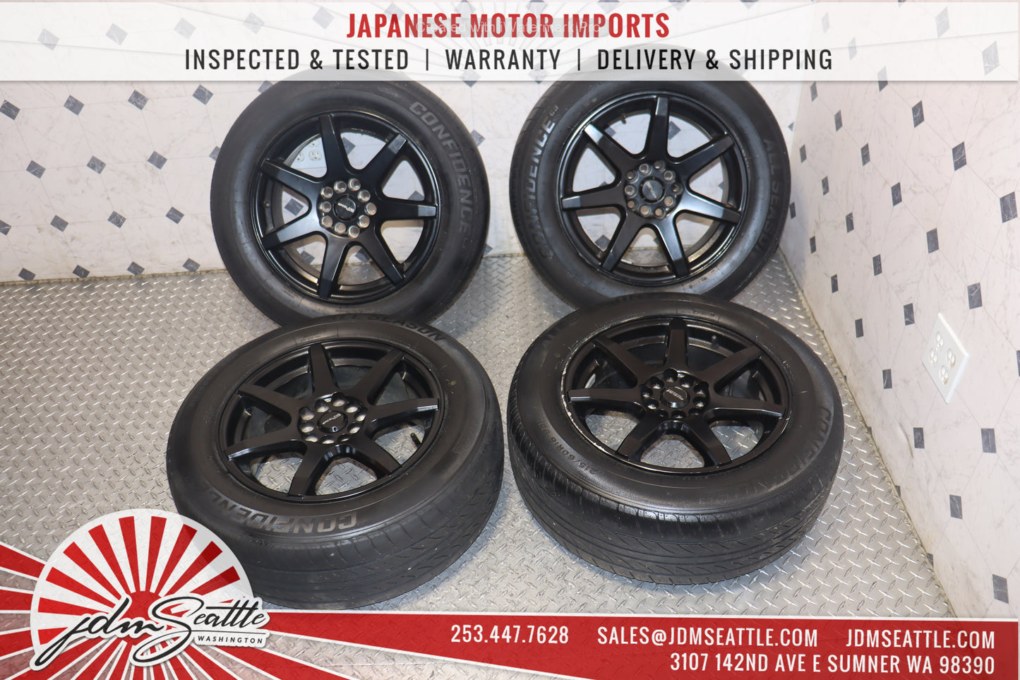 JDM RACELINE 131B EVO SET OF 4 WHEELS RIMS ONLY TIRES ARE INCLUDED