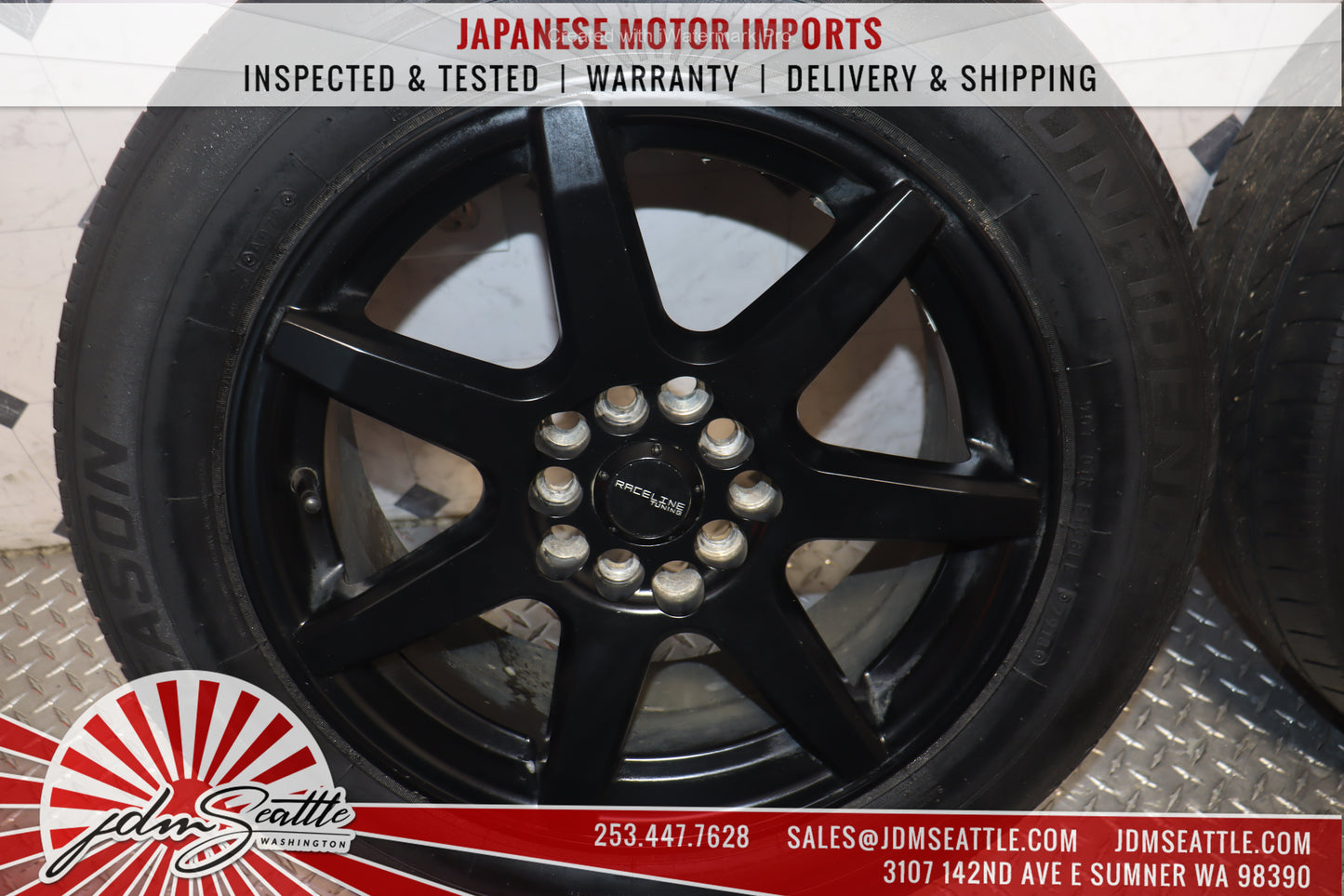 JDM RACELINE 131B EVO SET OF 4 WHEELS RIMS ONLY TIRES ARE INCLUDED