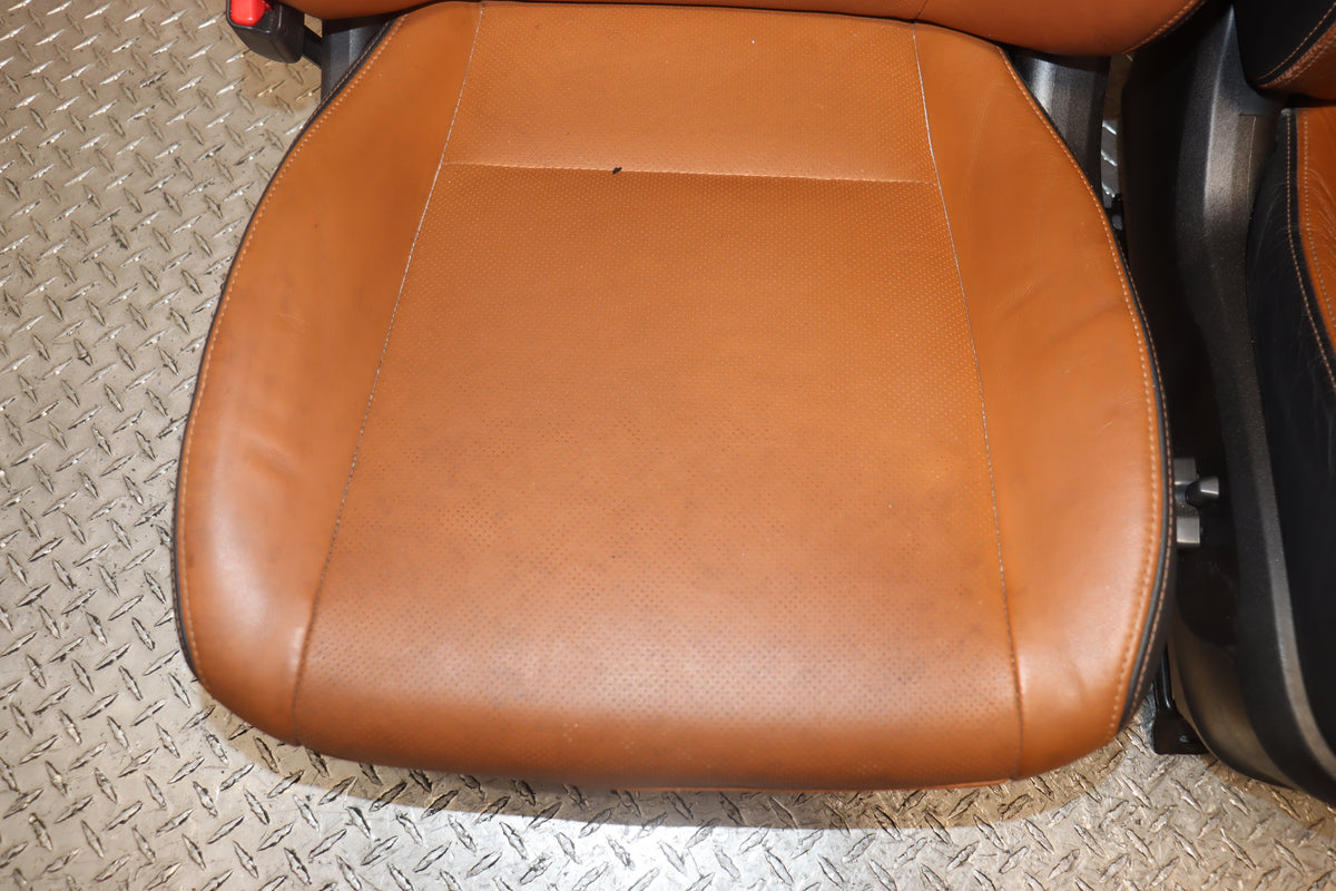 JDM 2008 - 2014 SUBARU IMPREZA WRX STI PREMIUM GRB GVF COMPLETE FRONT AND REAR LEATHER POWER SEATS W/ STEERING WHEEL