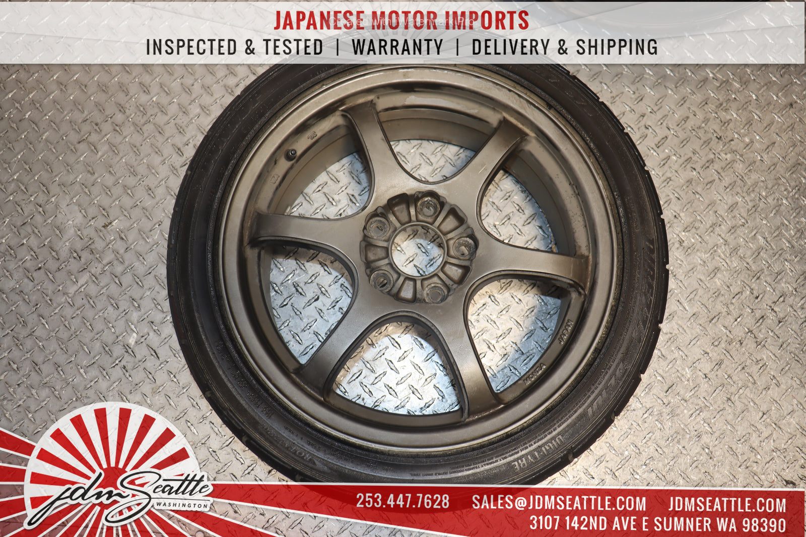 JDM MONZA WHEELS SET OF 4 / 215/45R17 / 5X100 / 17X7JJ PRICE IS FOR RIMS TIRES ARE INCLUDED