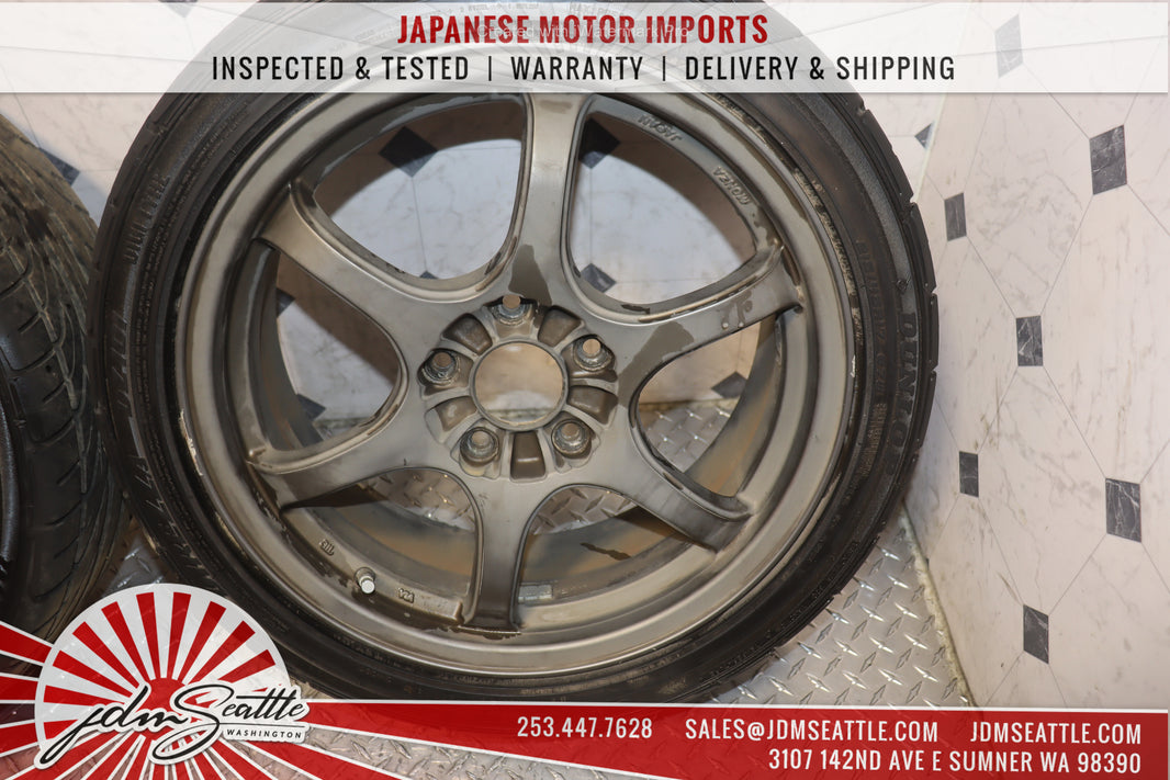 JDM MONZA WHEELS SET OF 4 / 215/45R17 / 5X100 / 17X7JJ PRICE IS FOR RIMS TIRES ARE INCLUDED