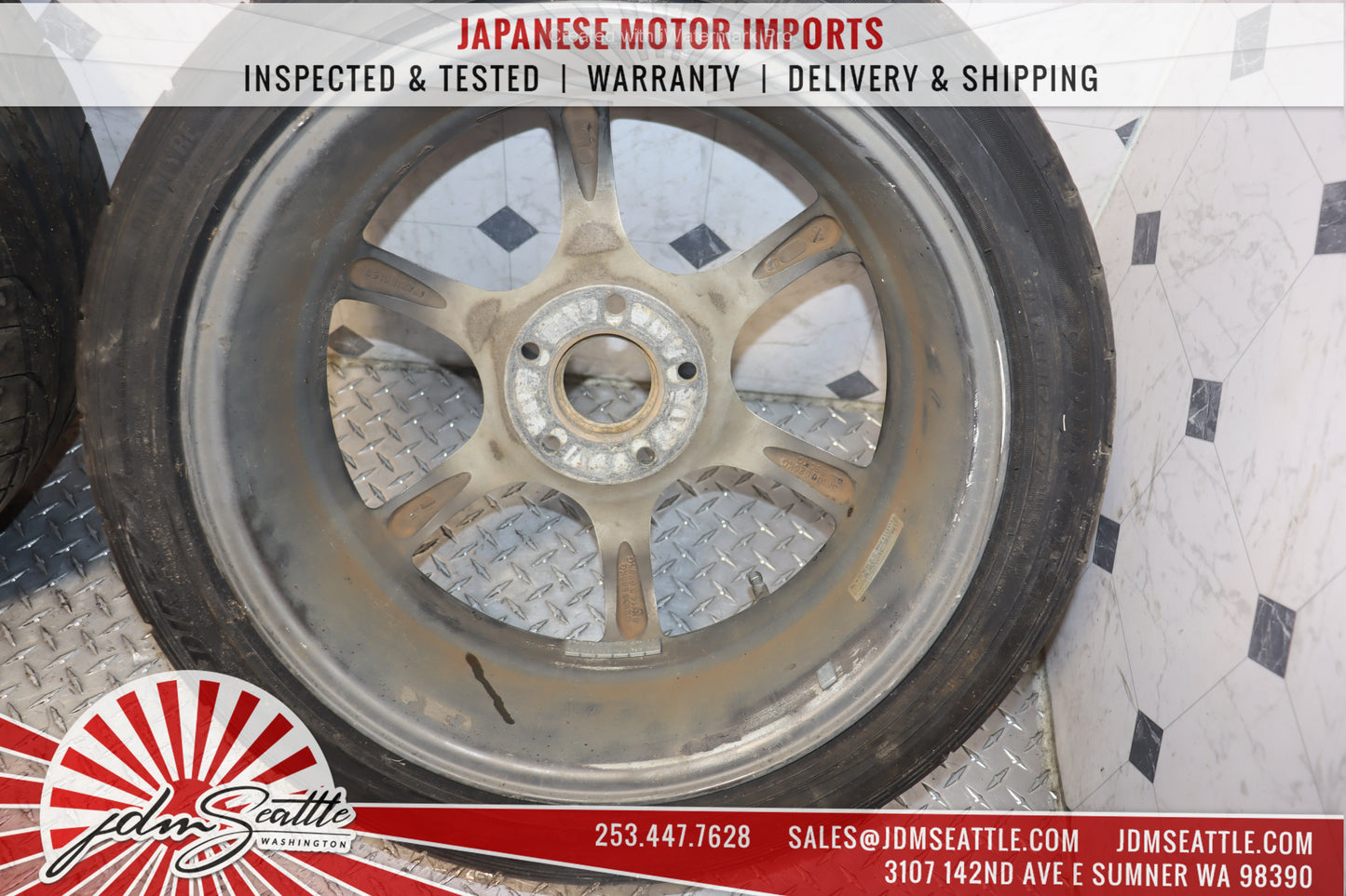 JDM MONZA WHEELS SET OF 4 / 215/45R17 / 5X100 / 17X7JJ PRICE IS FOR RIMS TIRES ARE INCLUDED