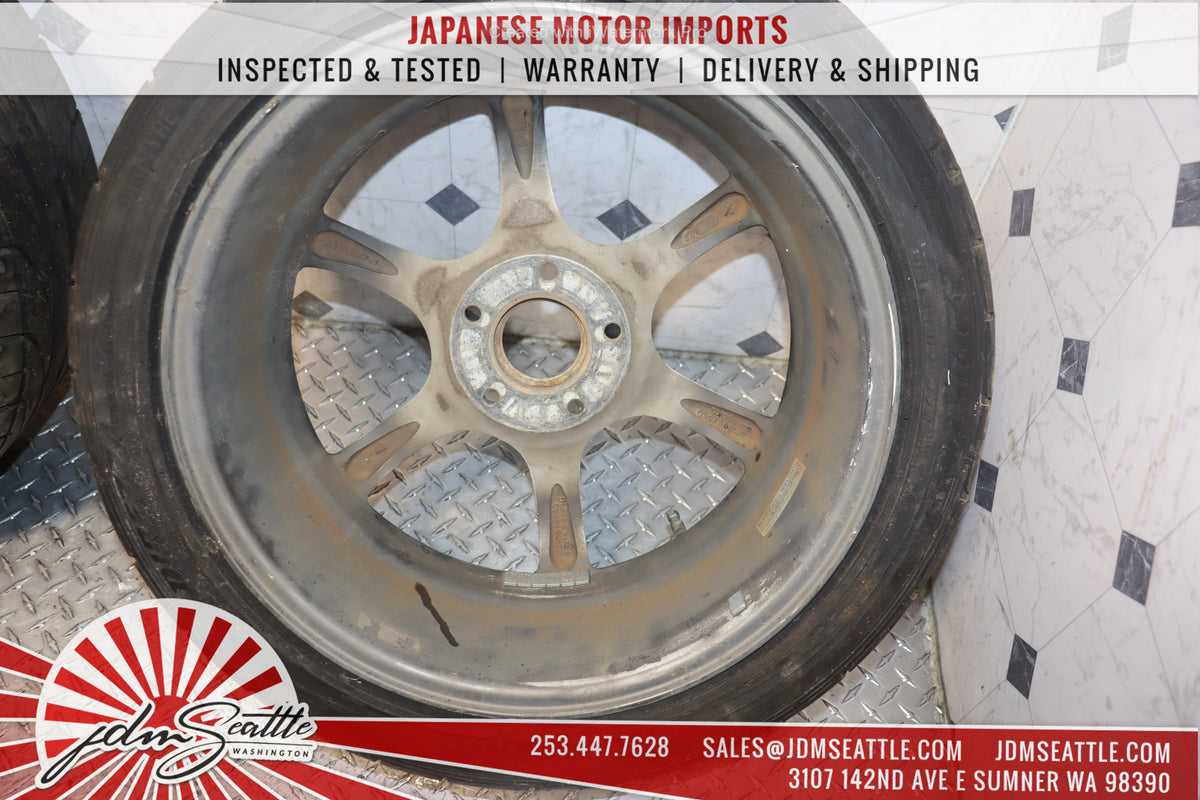 JDM MONZA WHEELS SET OF 4 / 215/45R17 / 5X100 / 17X7JJ PRICE IS FOR RIMS TIRES ARE INCLUDED