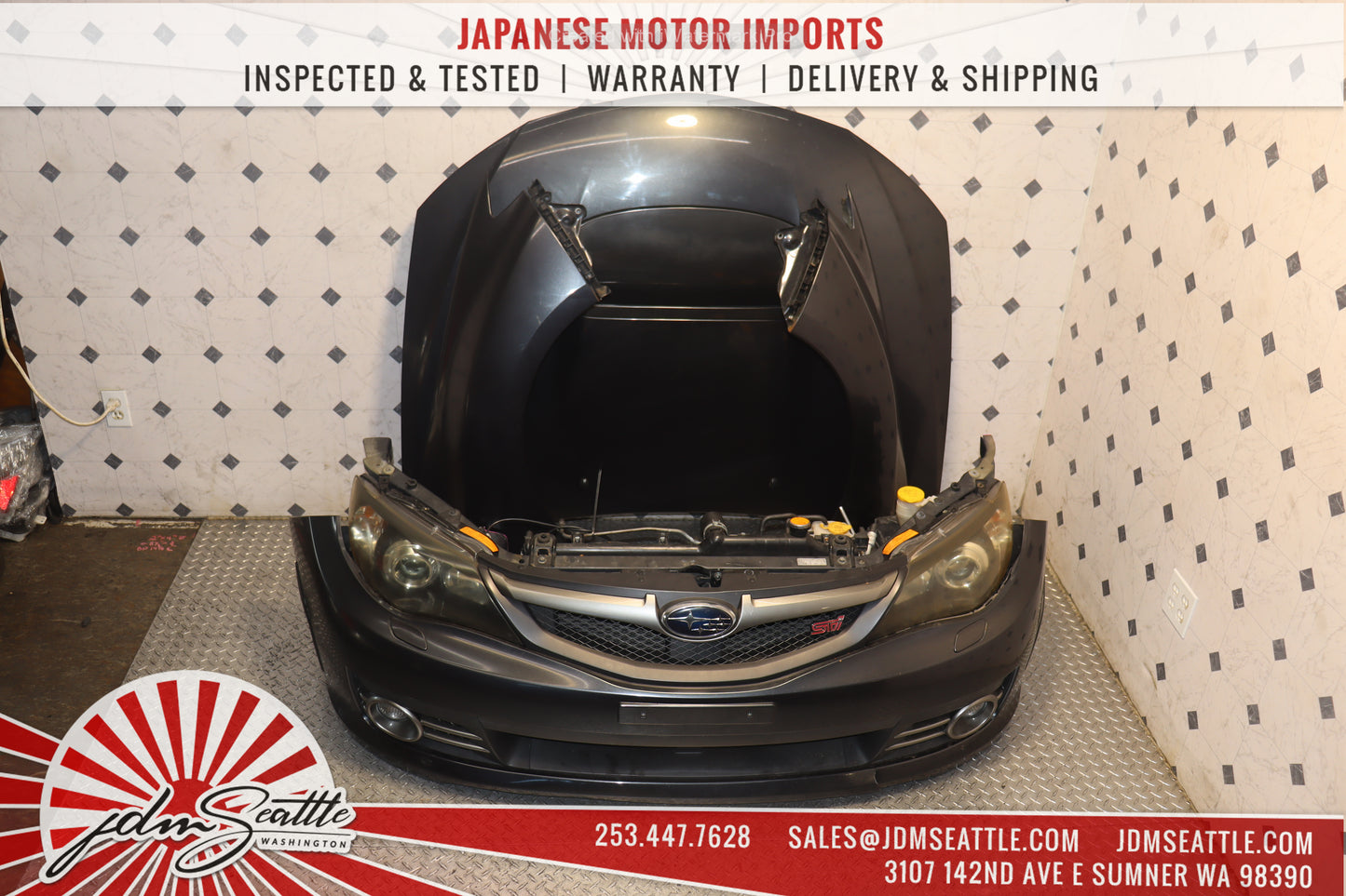 JDM 2008 - 2014 SUBARU IMPREZA WRX STI GRB V10 COMPLETE FRONT END NOSE CUT