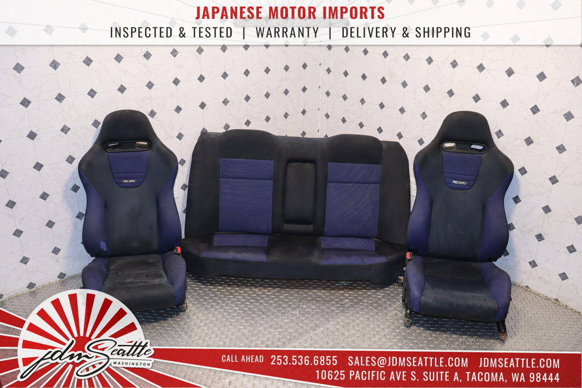 JDM 1998 MITSUBISHI EVOLUTION V FRONT & REAR RECARO SEAT SET OEM EVO 5