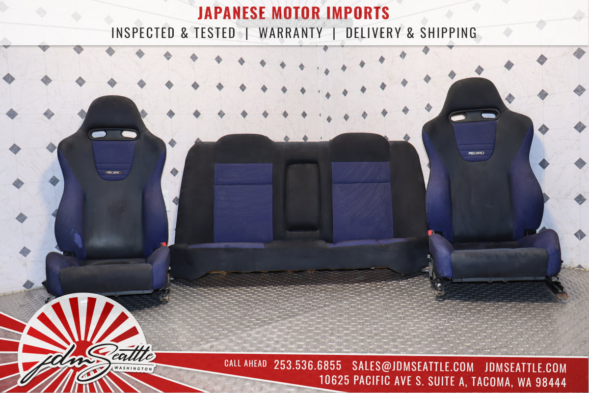 JDM 1998 MITSUBISHI EVOLUTION V FRONT & REAR RECARO SEAT SET OEM EVO 5