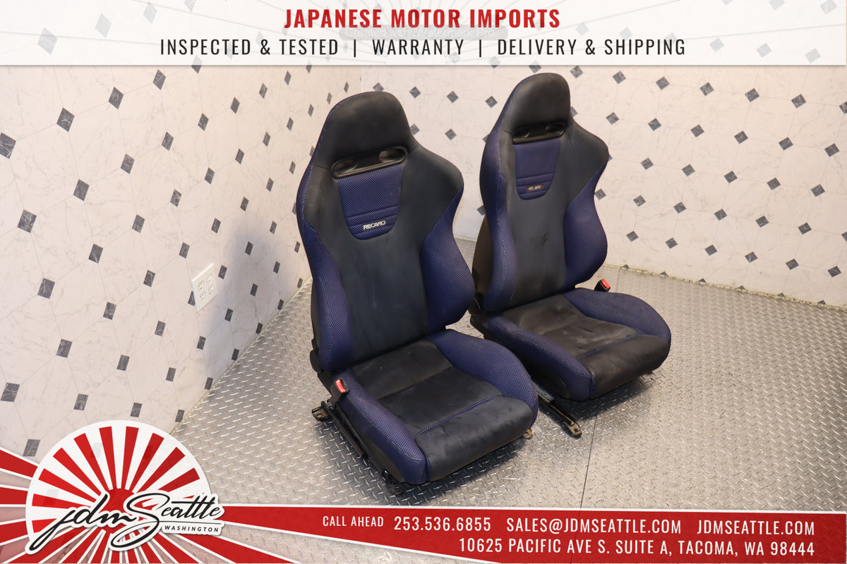 JDM 1998 MITSUBISHI EVOLUTION V FRONT & REAR RECARO SEAT SET OEM EVO 5