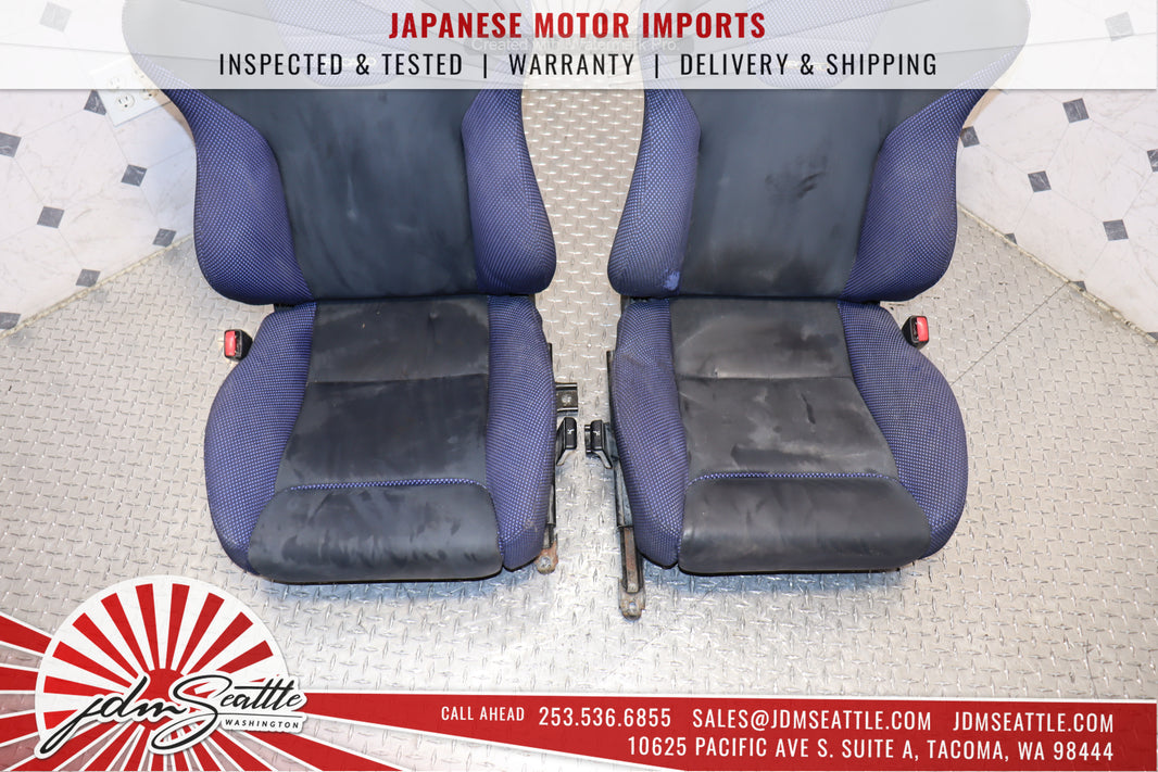 JDM 1998 MITSUBISHI EVOLUTION V FRONT & REAR RECARO SEAT SET OEM EVO 5