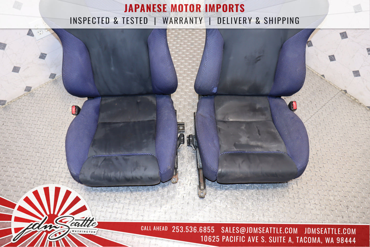 JDM 1998 MITSUBISHI EVOLUTION V FRONT & REAR RECARO SEAT SET OEM EVO 5