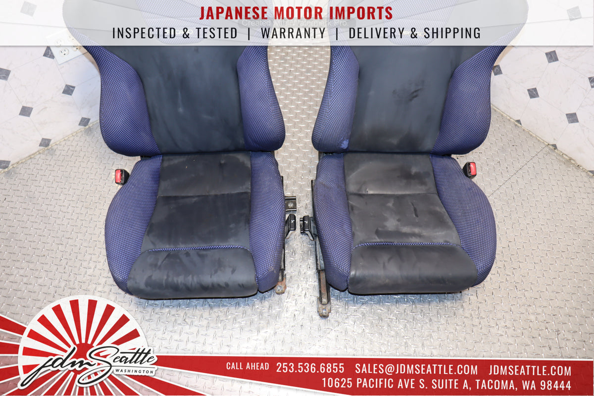 JDM 1998 MITSUBISHI EVOLUTION V FRONT & REAR RECARO SEAT SET OEM EVO 5