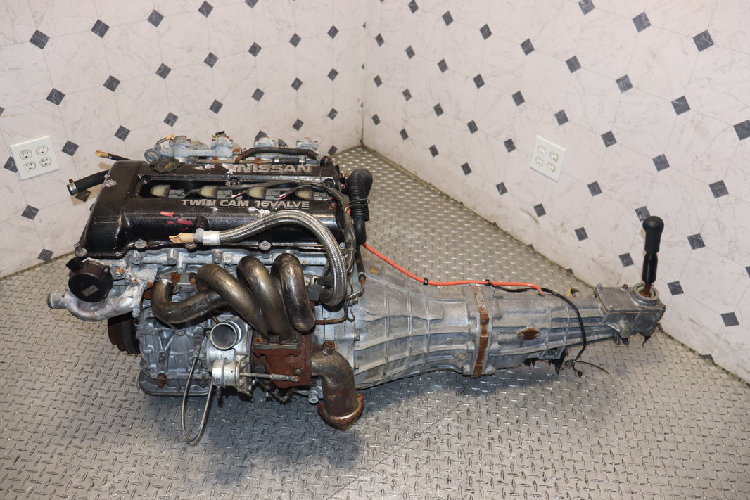 Nissan Silvia S13 SR20DET Red Top 2.0L Turbo Engine & 5 Speed Manual RWD Transmission Swap JDM