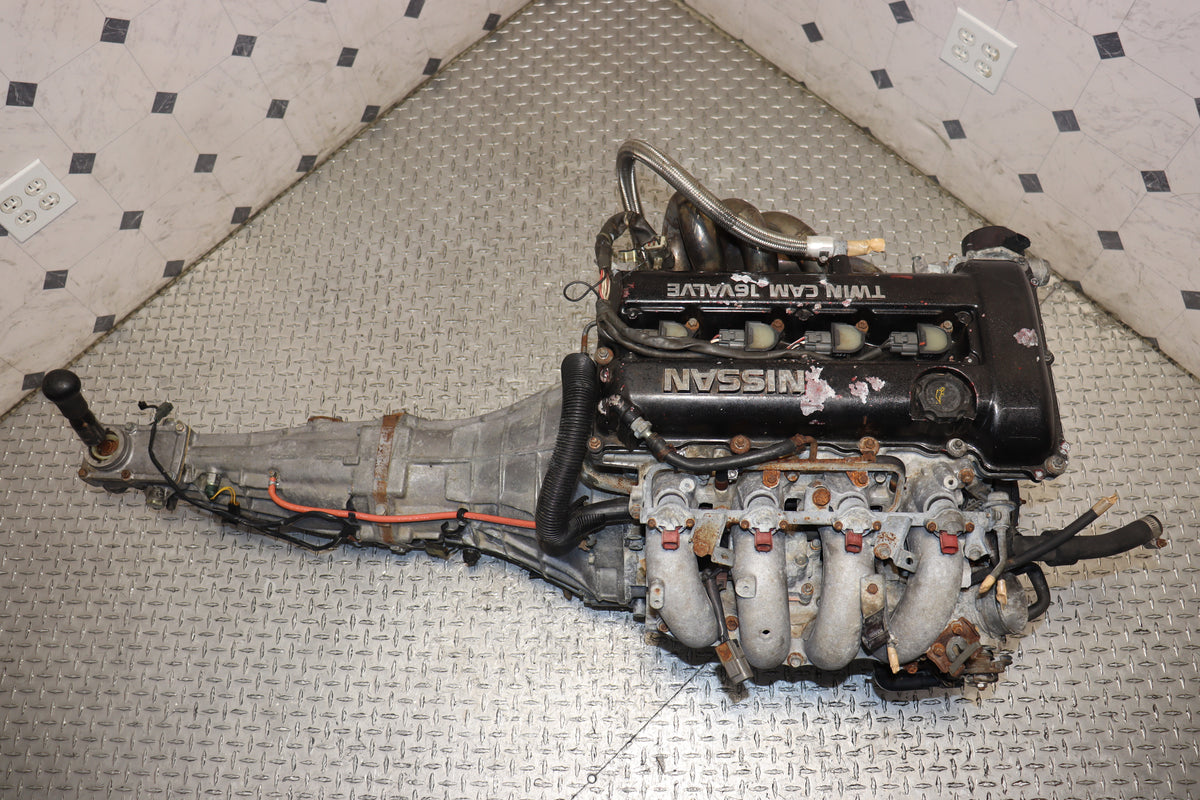 Nissan Silvia S13 SR20DET Red Top 2.0L Turbo Engine & 5 Speed Manual RWD Transmission Swap JDM