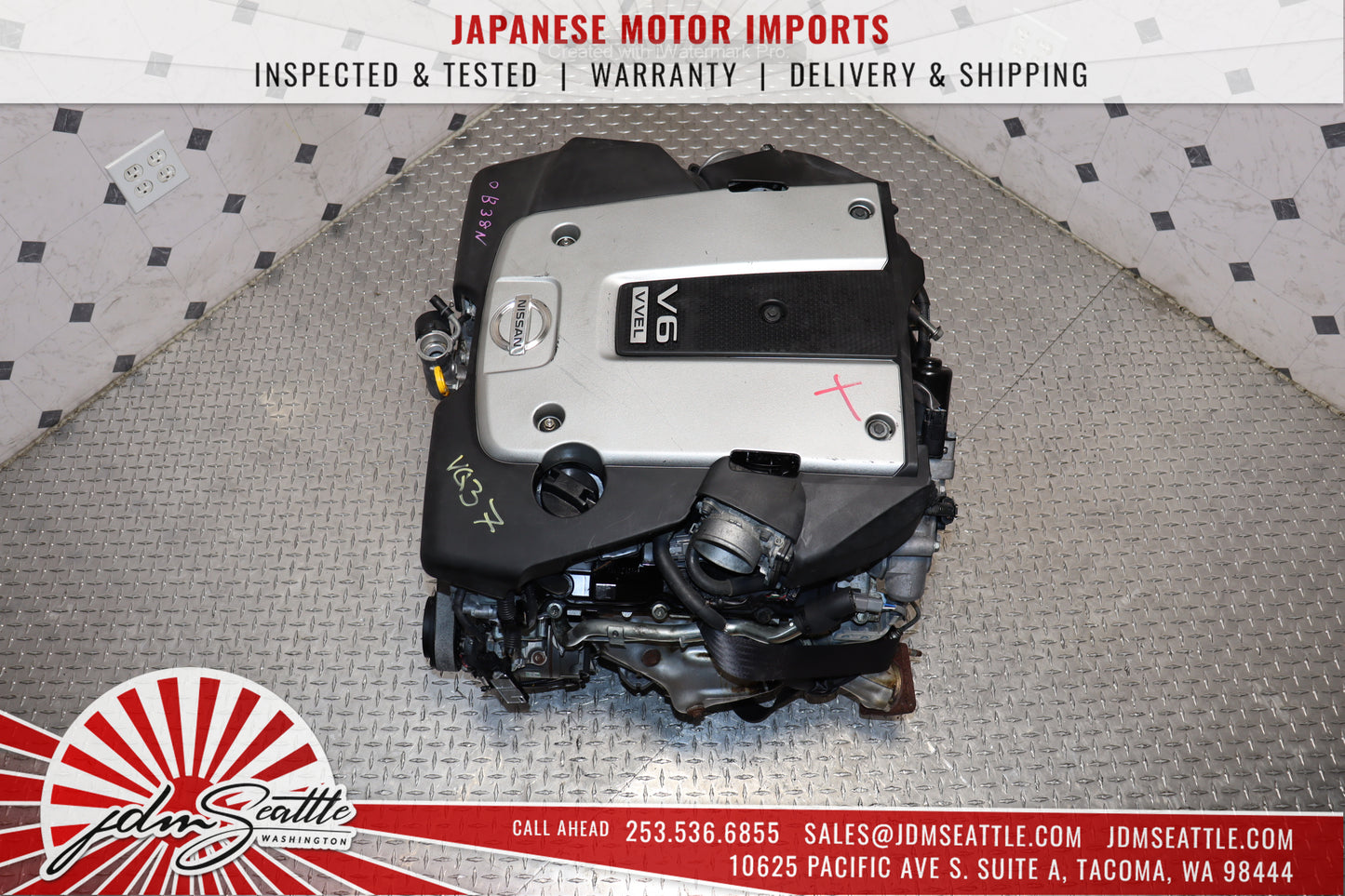 JDM VQ37HR ENGINE 09-13 NISSAN 370Z, 09-17 INFINITI G37, 11-13 M37 VVEL VQ37 3.7L HIGH REV MOTOR