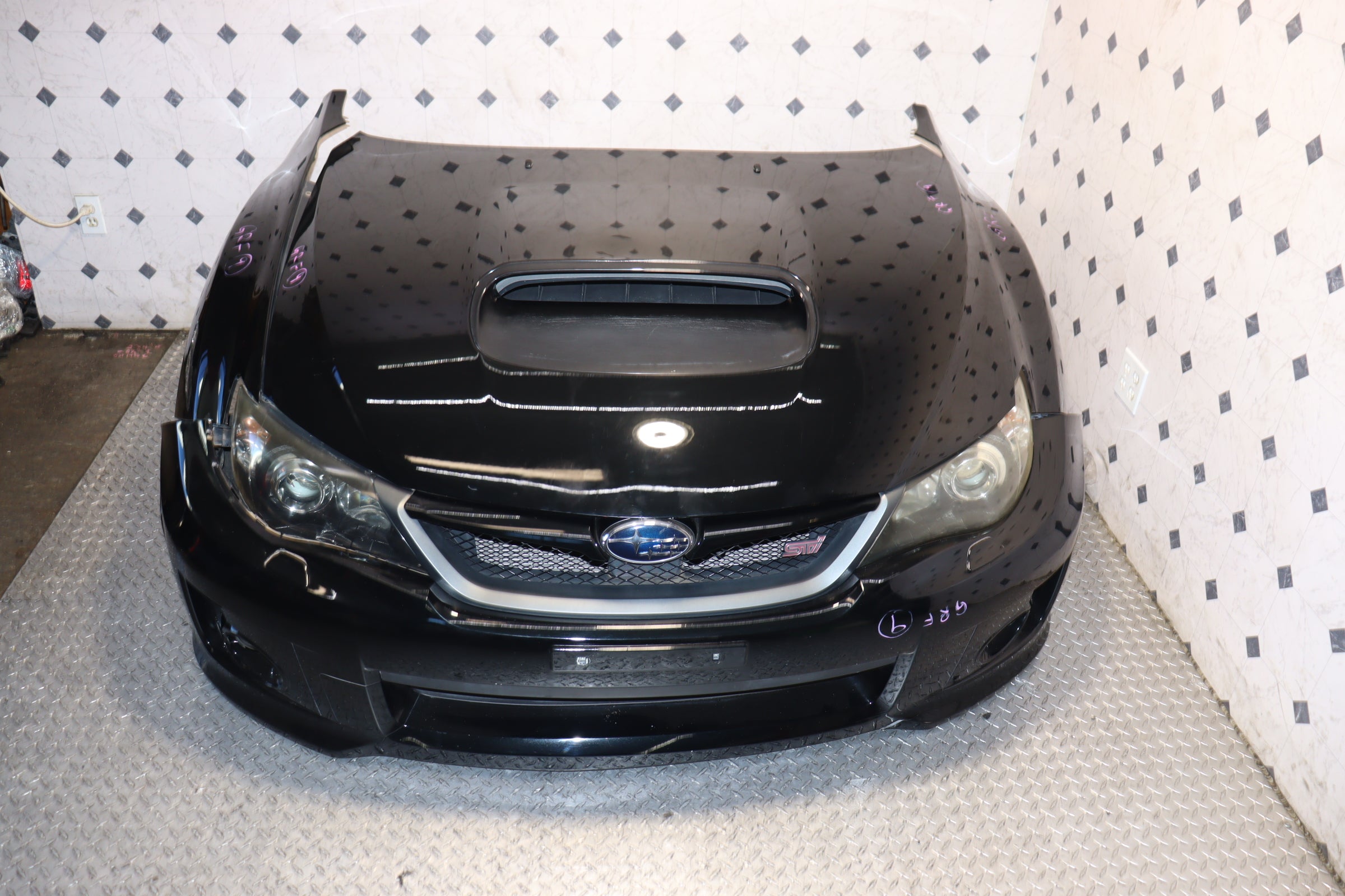 JDM SUBARU WRX STI 08-14 V10 FRONT END CONVERSION NOSE CUT AND SET ...