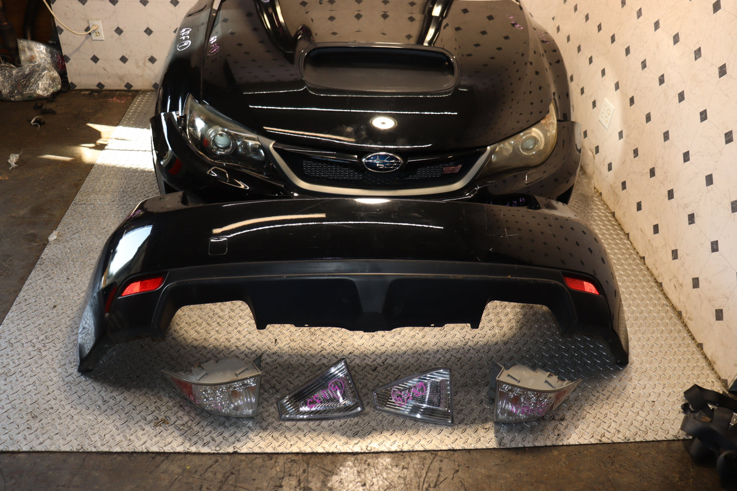 2008-2014 Subaru WRX STI JDM Version 10 Front End Nose Cut Conversion Kit OEM