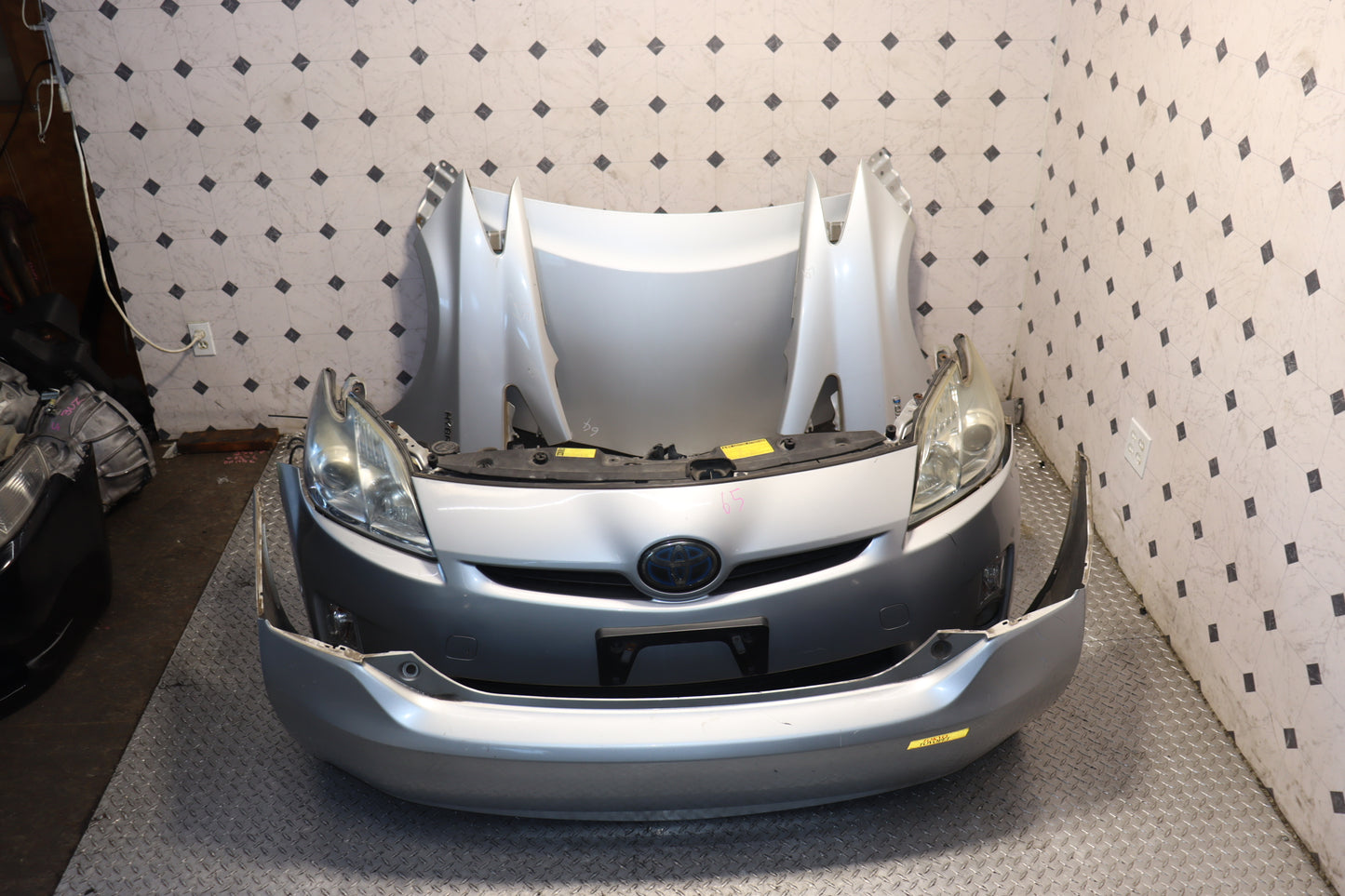 2010 2011 2012 2013 2014 2015 Toyota Prius Silver Front End Nose Cut Hood Fenders Conversion Assembly JDM OEM