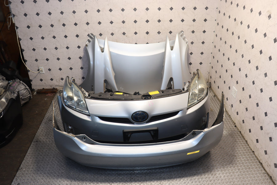2010 2011 2012 2013 2014 2015 Toyota Prius Silver Front End Nose Cut Hood Fenders Conversion Assembly JDM OEM
