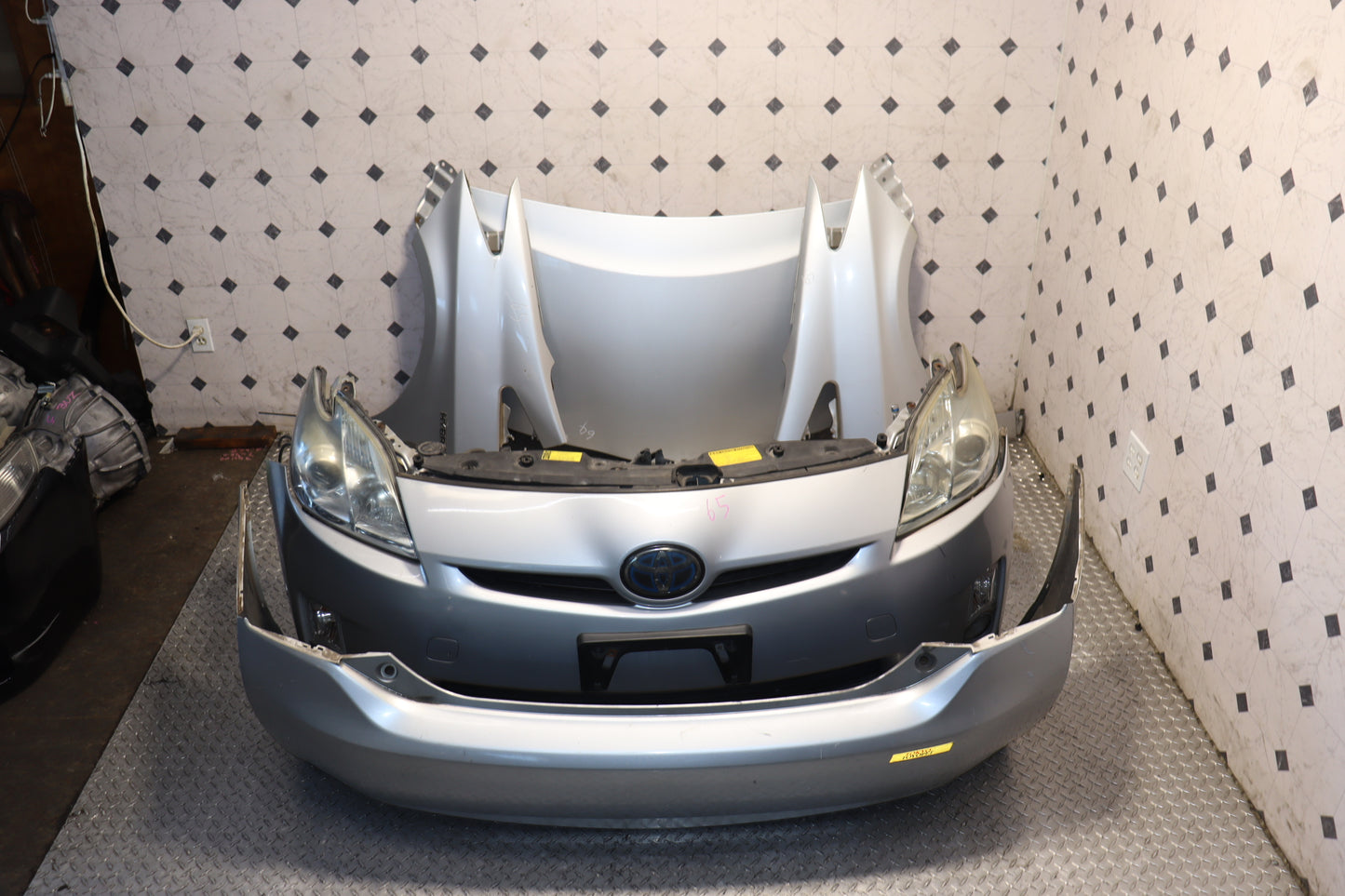 2010 2011 2012 2013 2014 2015 Toyota Prius Silver Front End Nose Cut Hood Fenders Conversion Assembly JDM OEM
