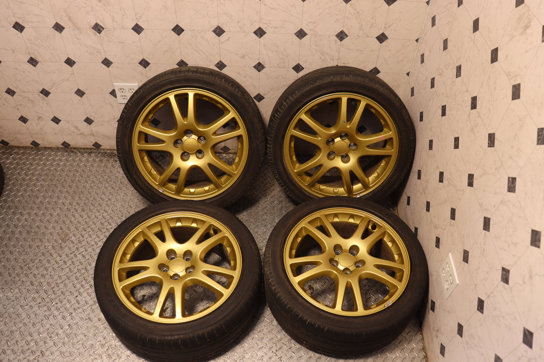 2002-2007 Subaru Impreza WRX STI JDM 17" Gold Wheels Version 7 V7 Rims Set of 4 OEM