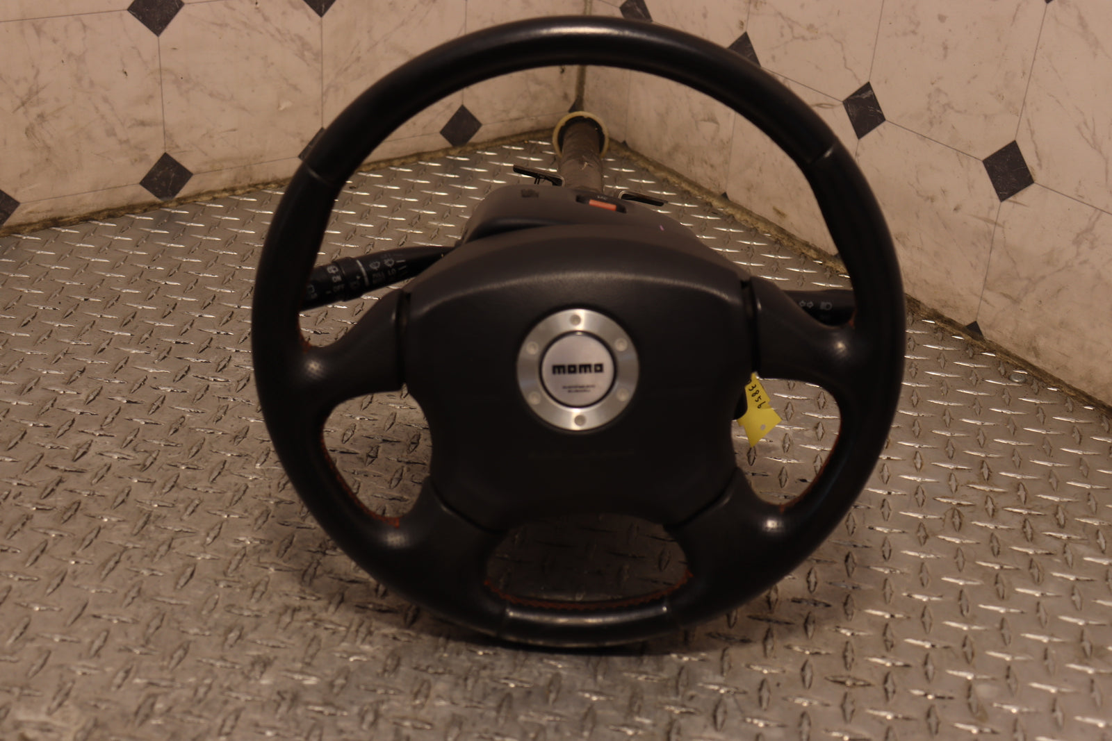 2002 2003 2004 2005 2006 2007 Subaru Impreza WRX STI GD GG Momo Leather Steering Wheel & Airbag JDM OEM