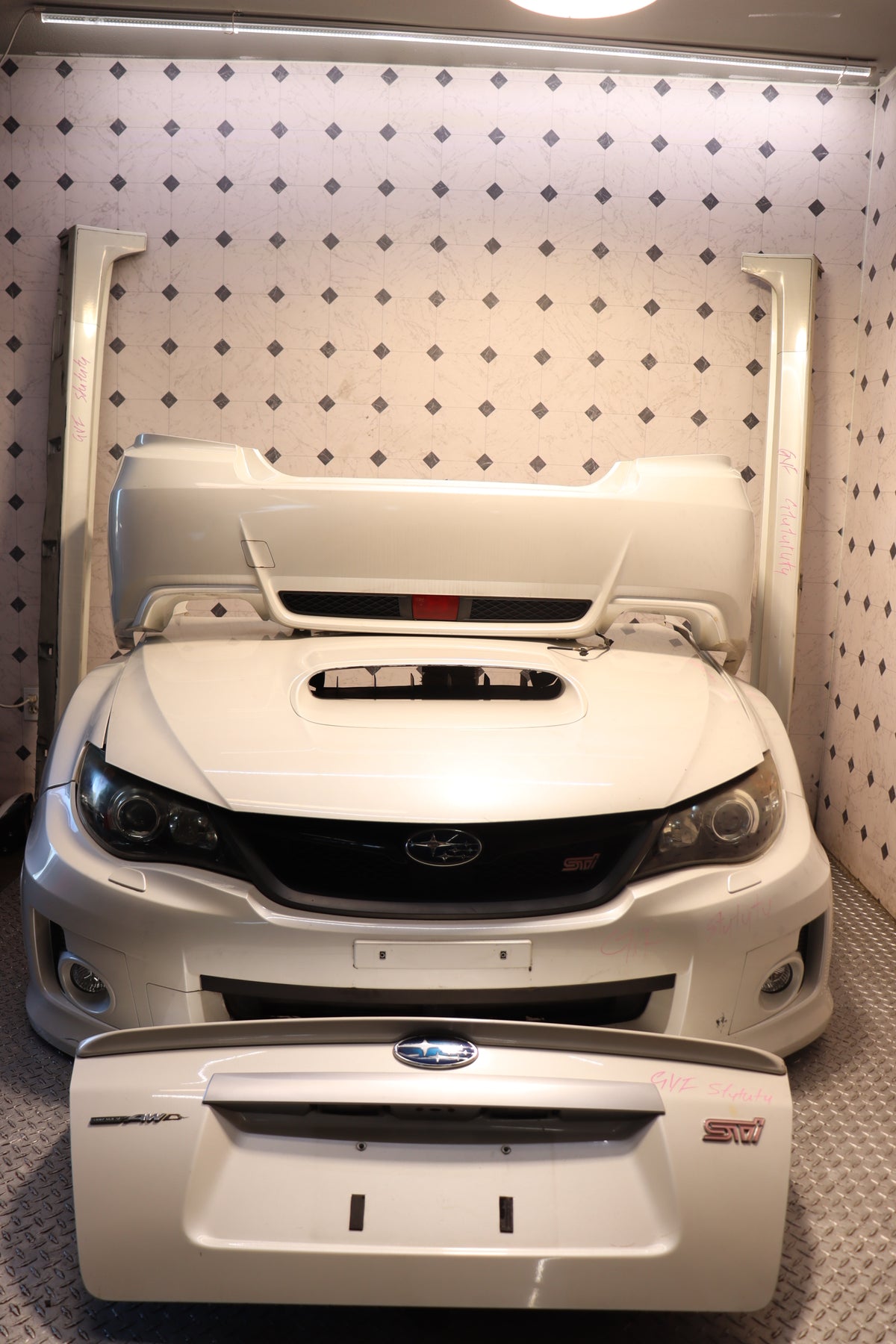 JDM 2008-2014V10 Subaru WRX STI FRONT CLIP, SKIRTS, REAR BUMPER, TRUNK, LIGHTS