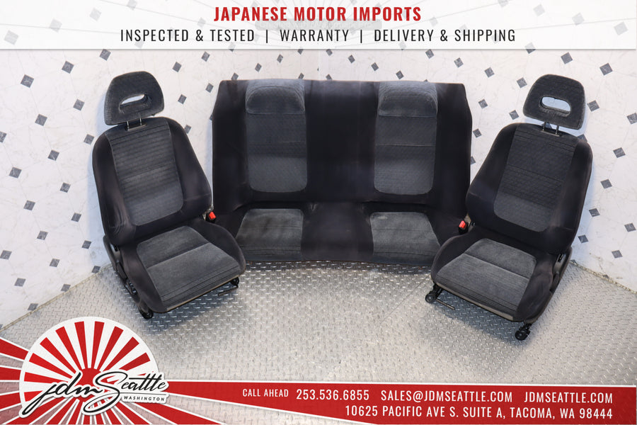 1993-2001 Honda Acura Integra DB6 OEM Front & Rear Cloth Seat Set
